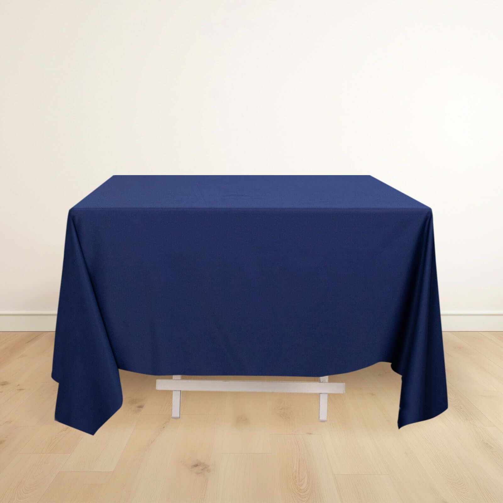 Premium Scuba Square 70x70 Tablecloth Navy Blue - Wrinkle Free & Stain Resistant Table Cover