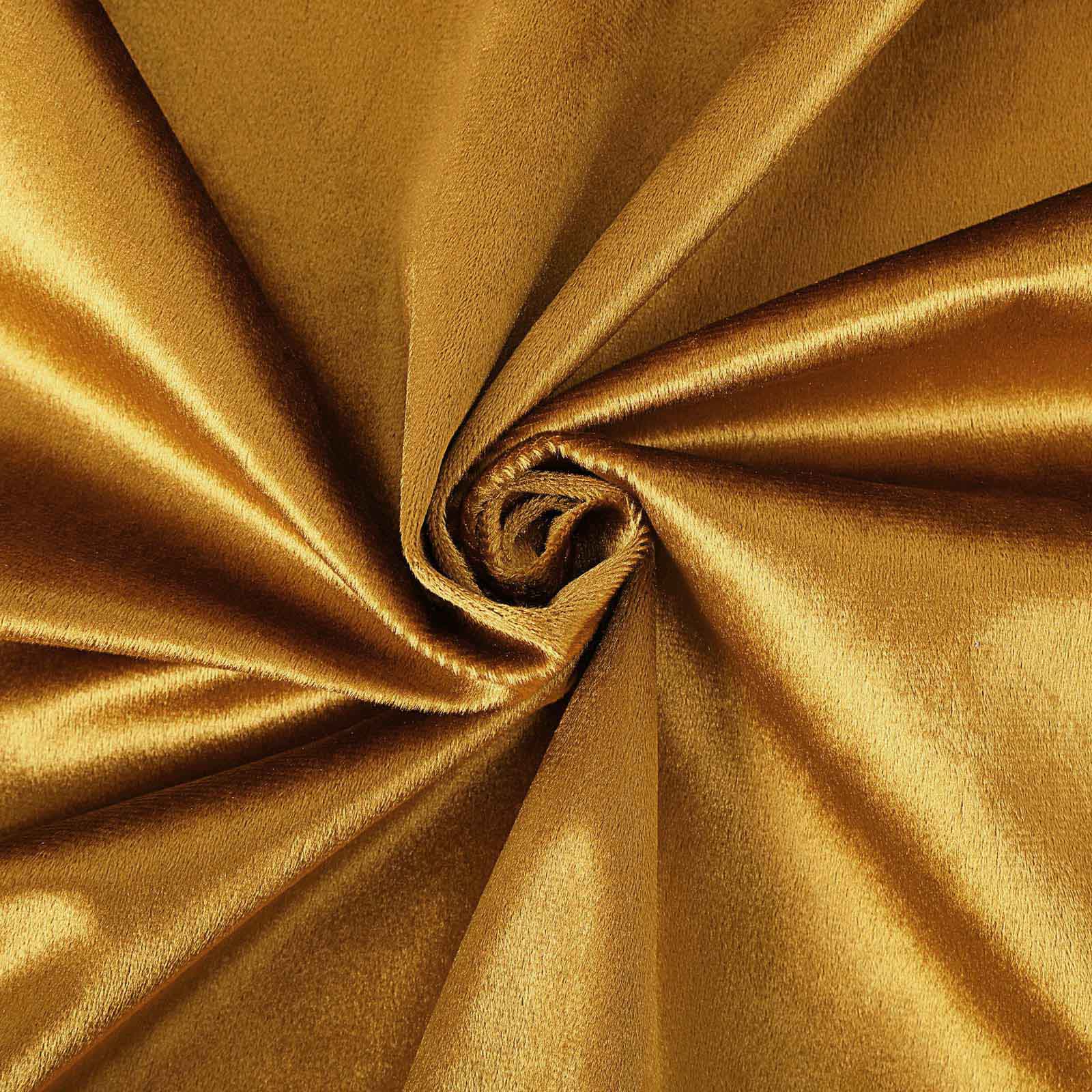 8ftx8ft Gold Premium Smooth Velvet Event Curtain Drapes, Privacy Backdrop Event Panel with Rod Pocket