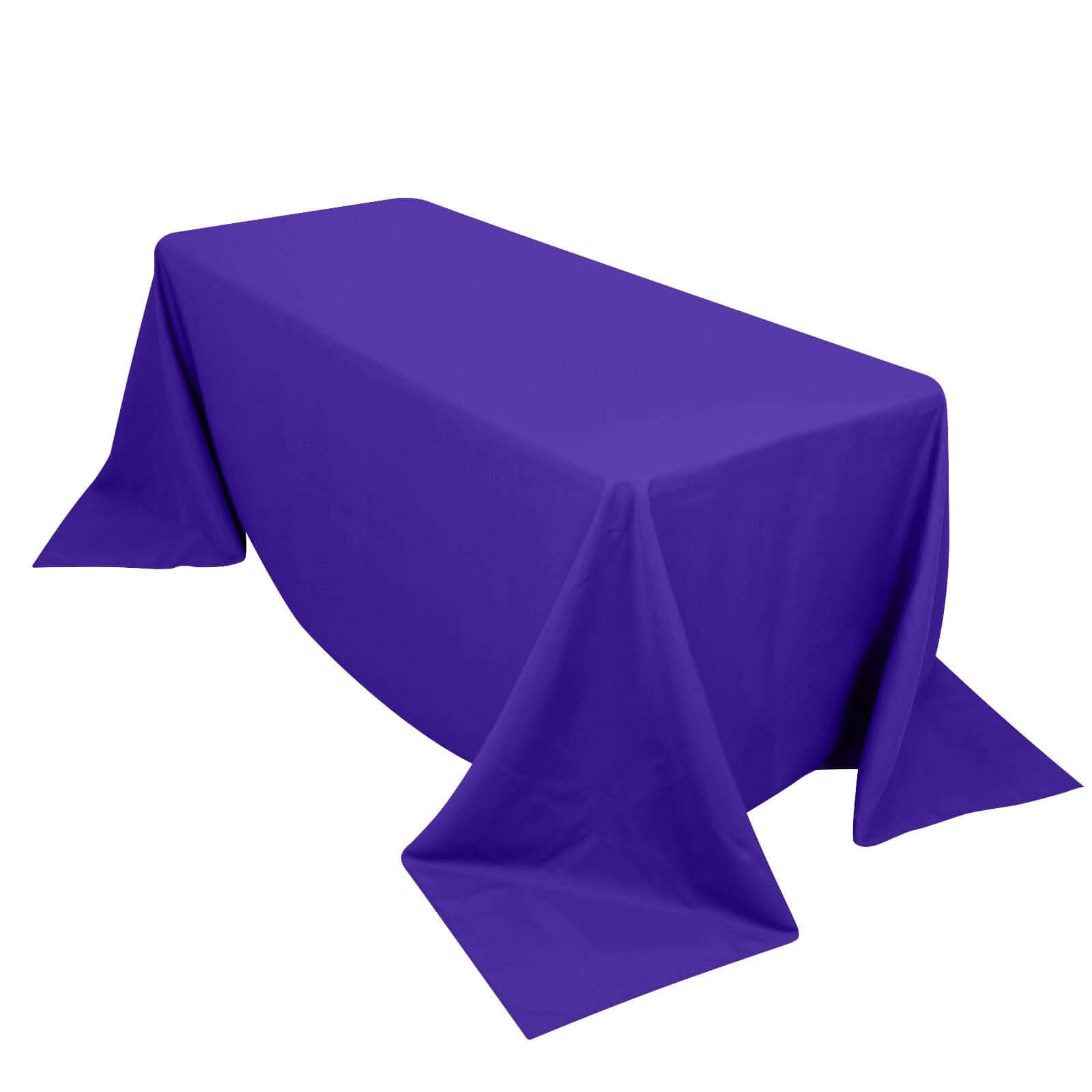 Premium Polyester 90x132 Rectangle Tablecloth Purple - Seamless 220GSM Stain-Resistant Table Cover