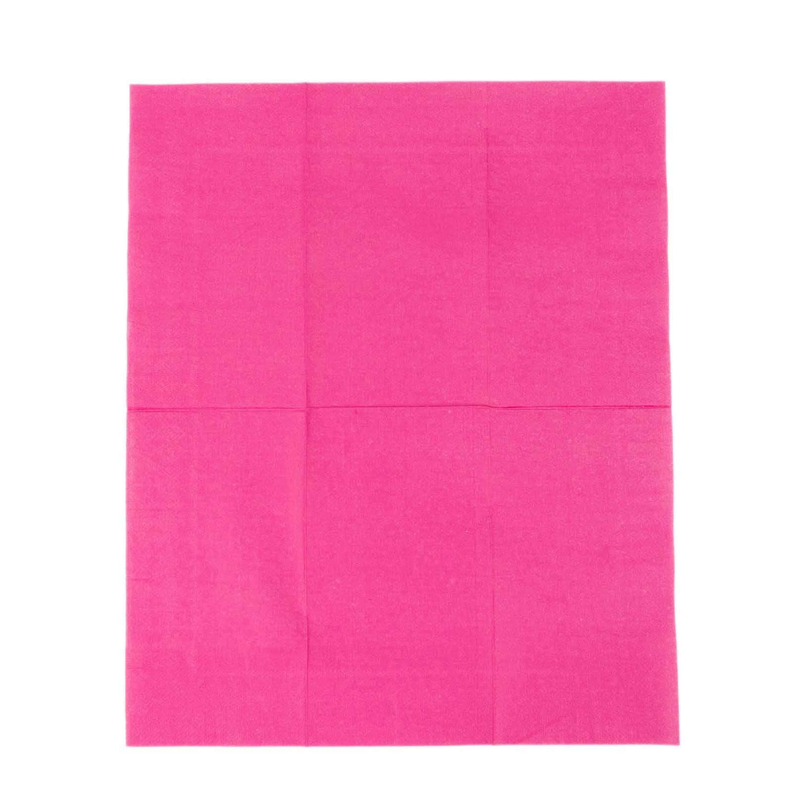 50-Pack Paper Napkins Soft Fuchsia - Disposable 2-Ply Cocktail and Beverage Napkins for Weddings