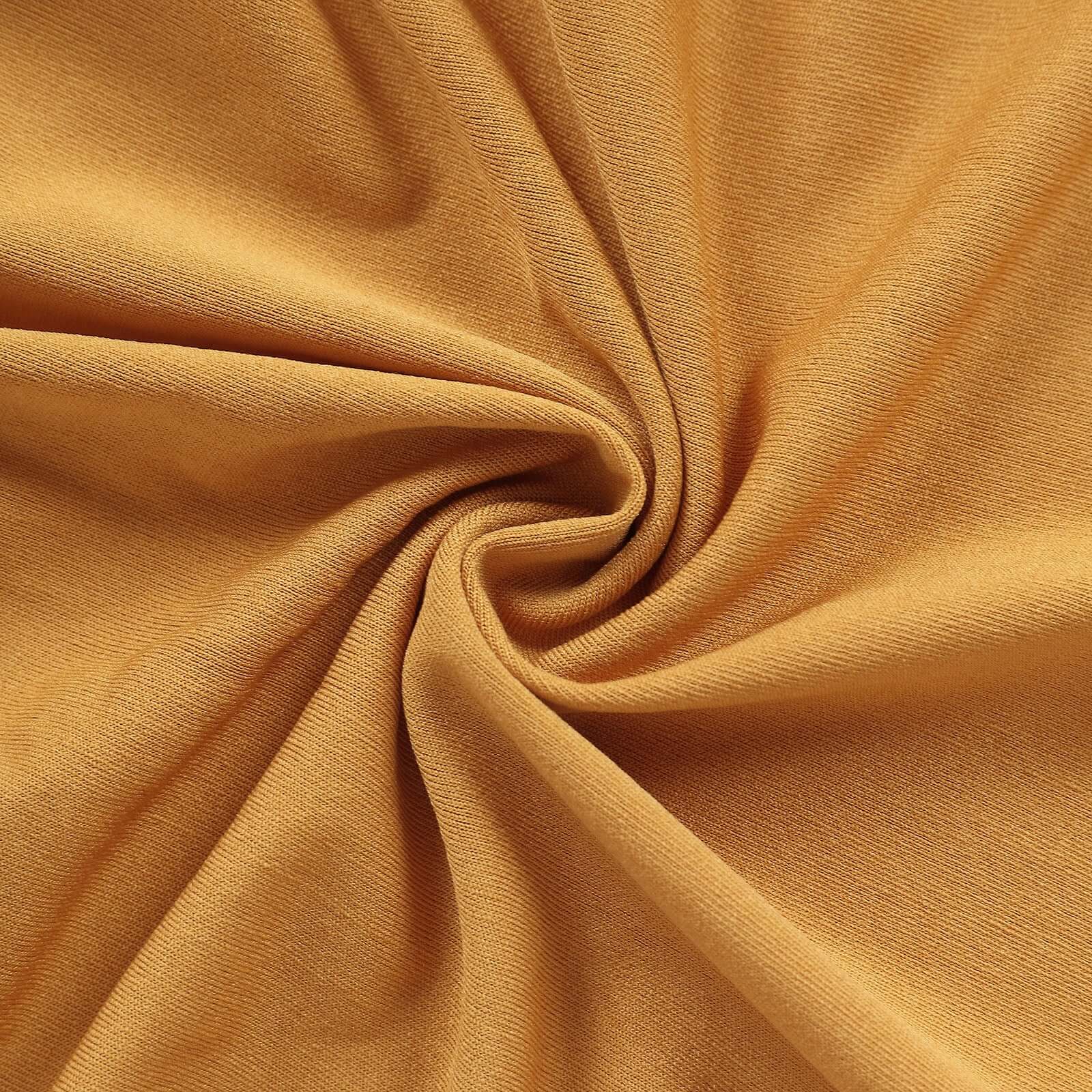 5ft Matte Gold Spandex Fitted Chiara Backdrop Stand Cover For Round Top Wedding Arch