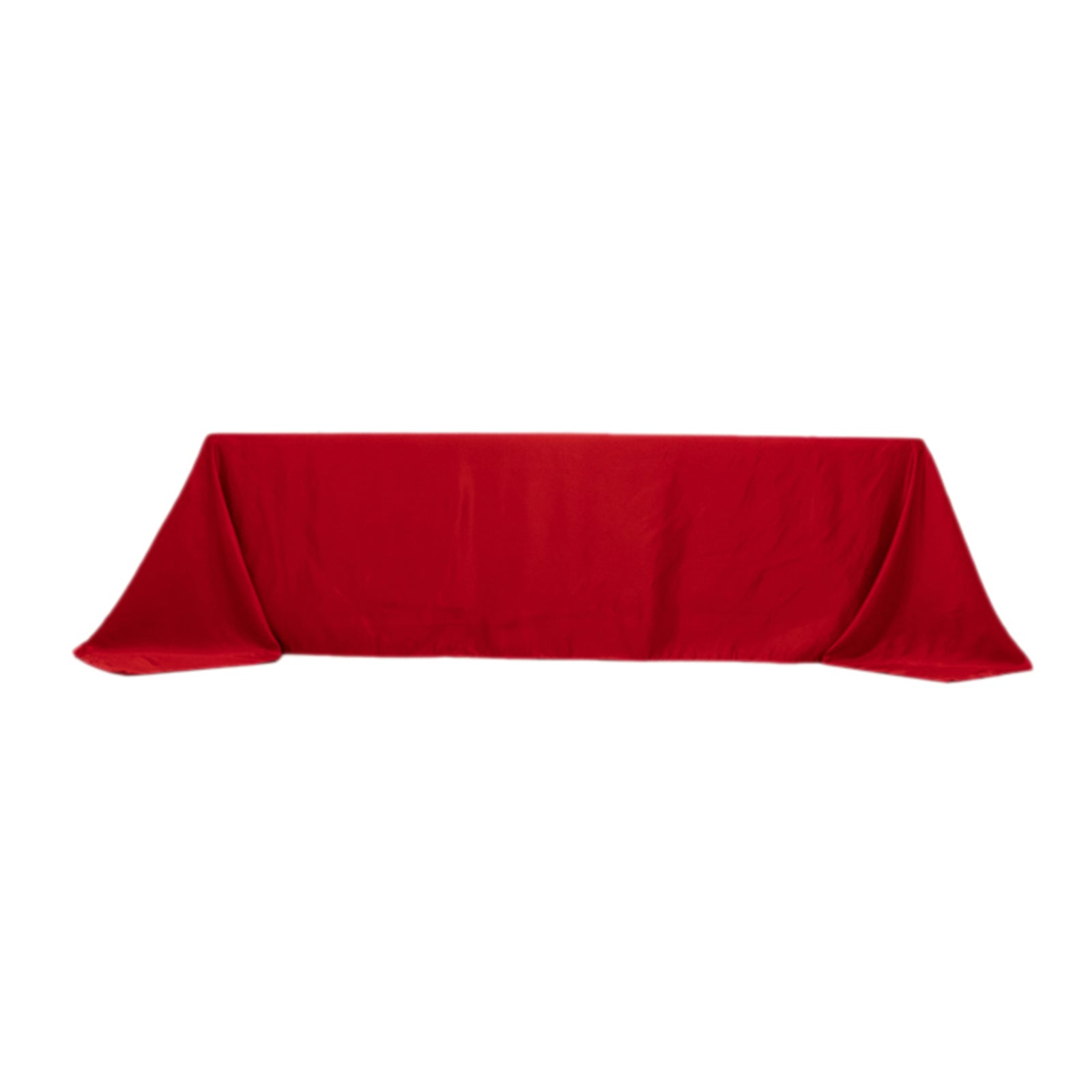 Lamour Satin 90x156 Rectangle Tablecloth Red - Luxurious, Soft Seamless Table Cover