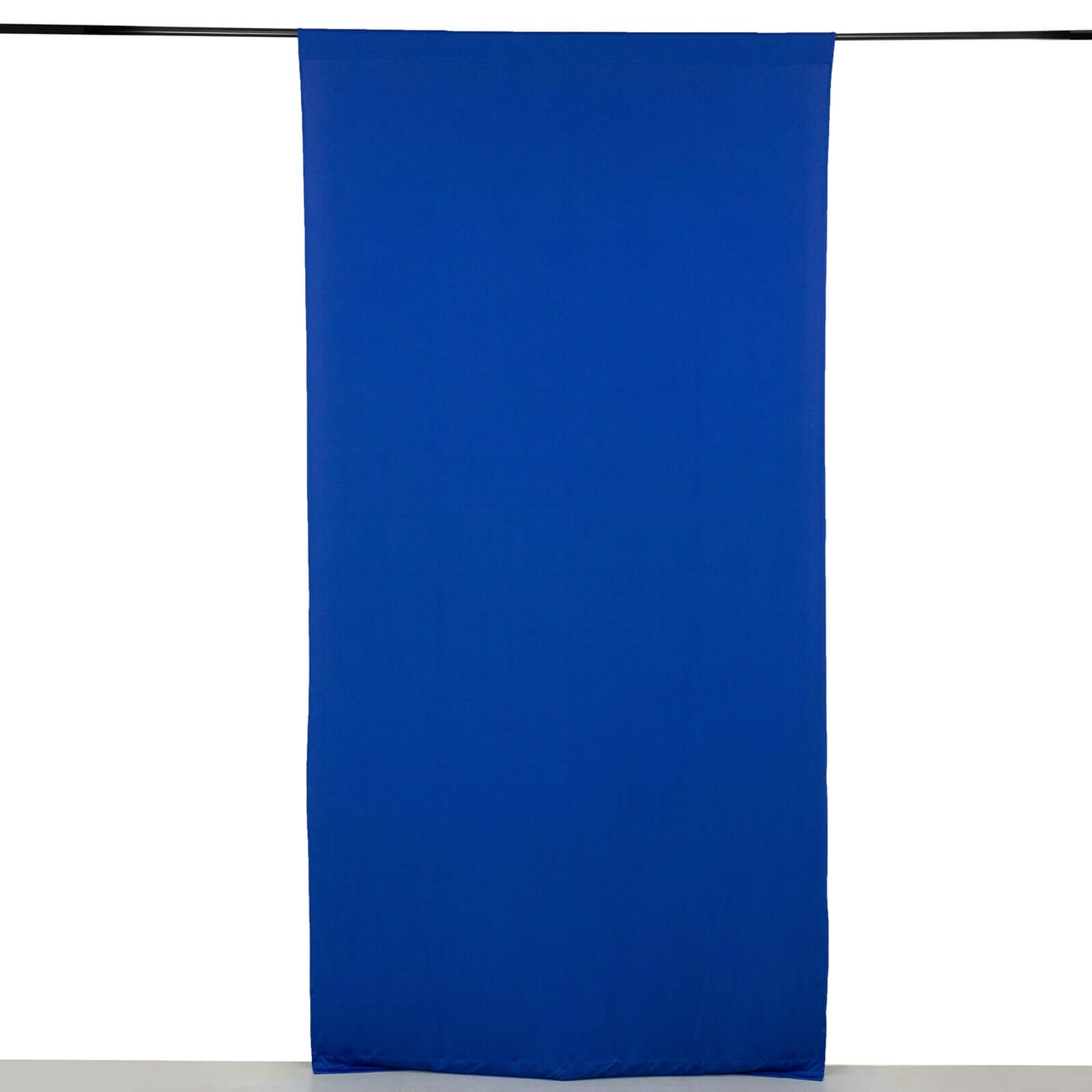 Royal Blue 4-Way Stretch Spandex Event Curtain Drapes, Wrinkle Free Backdrop Event Panel with Rod Pockets - 5ftx10ft