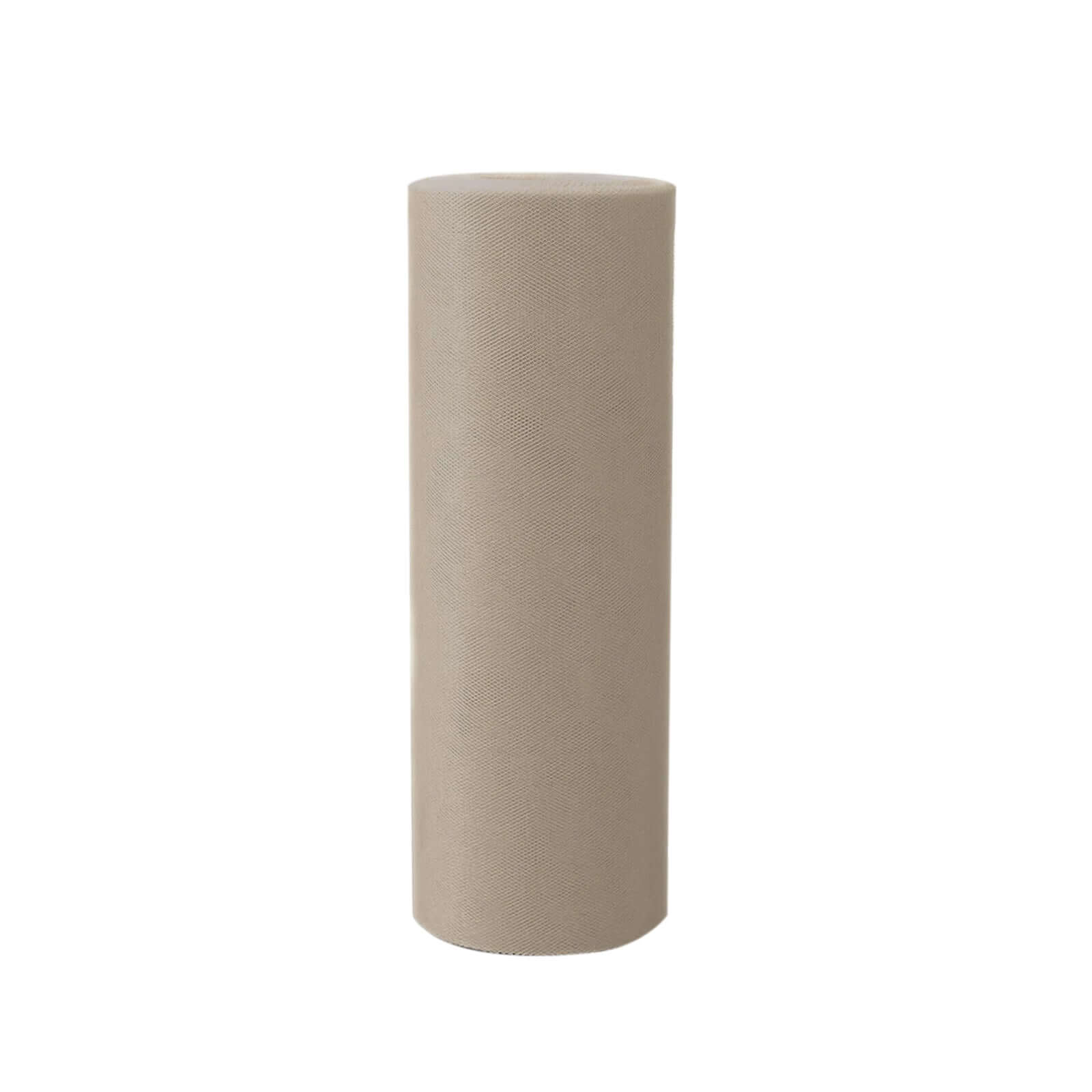 12x100 Yards Taupe Tulle Fabric Bolt, Sheer Fabric Spool Roll For Crafts