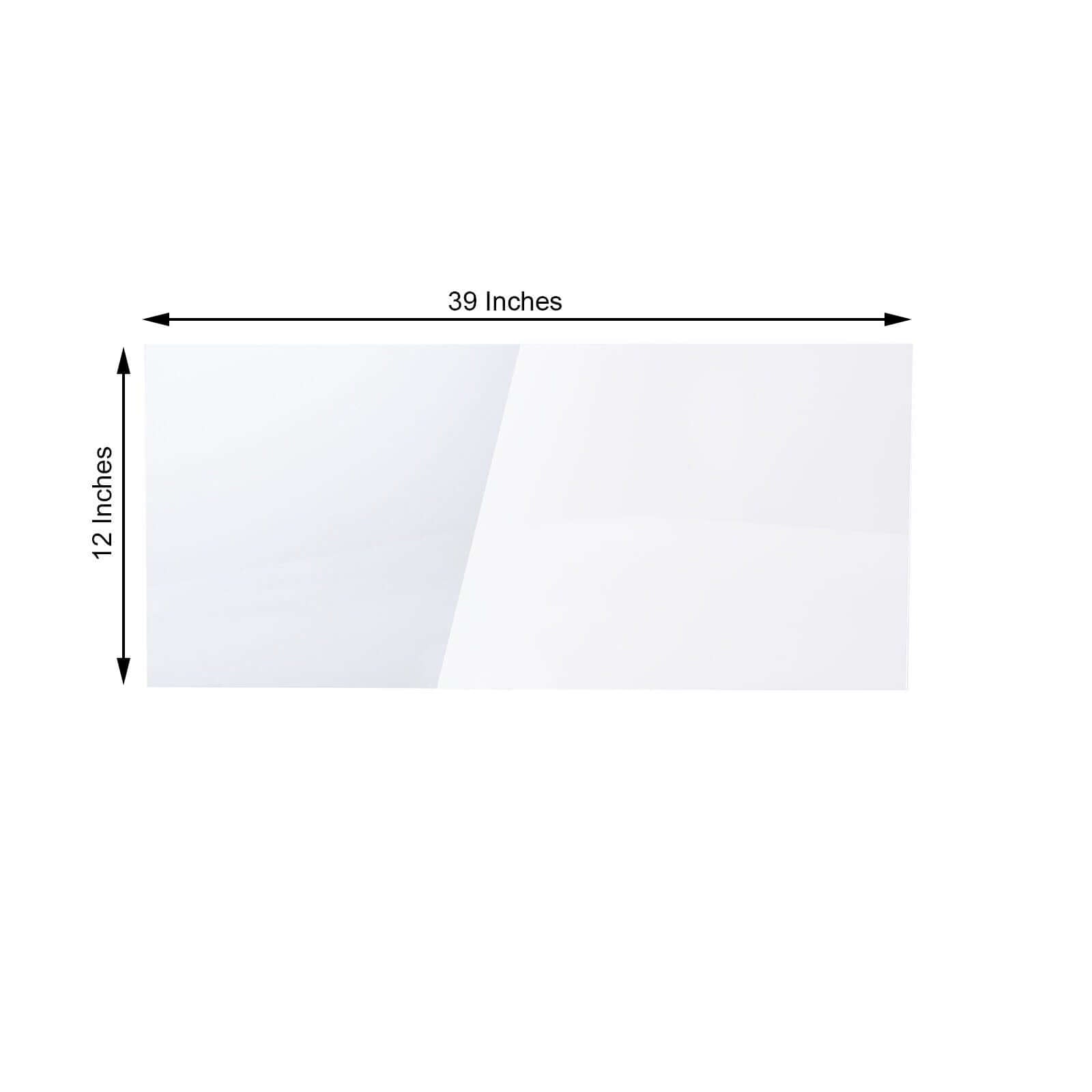 2-Pack Acrylic Plexiglass Sheets Rectangular Side Plates Clear - Protective Film Coating 40x12