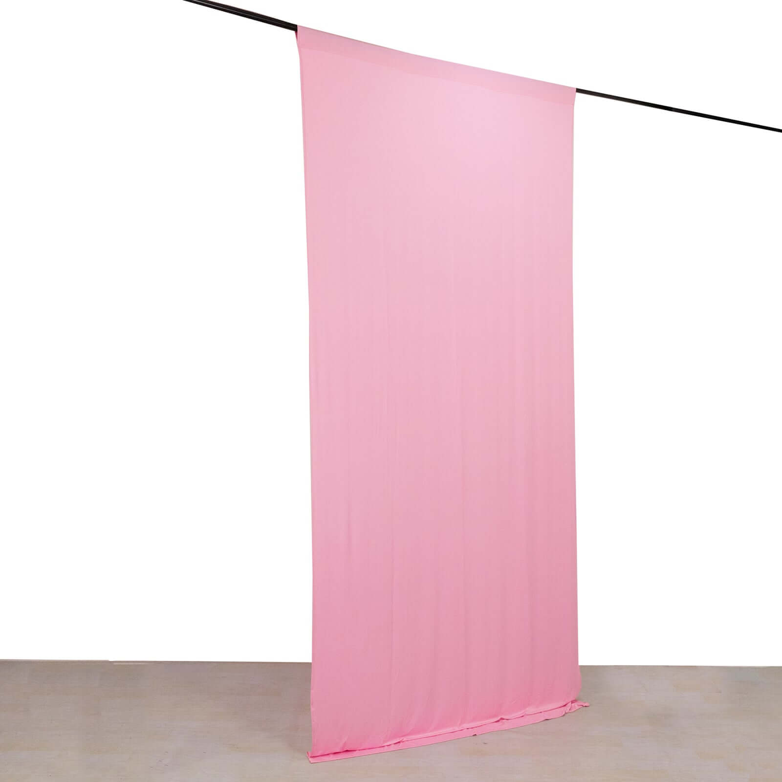 Pink 4-Way Stretch Spandex Event Curtain Drapes, Wrinkle Free Backdrop Event Panel with Rod Pockets - 5ftx10ft