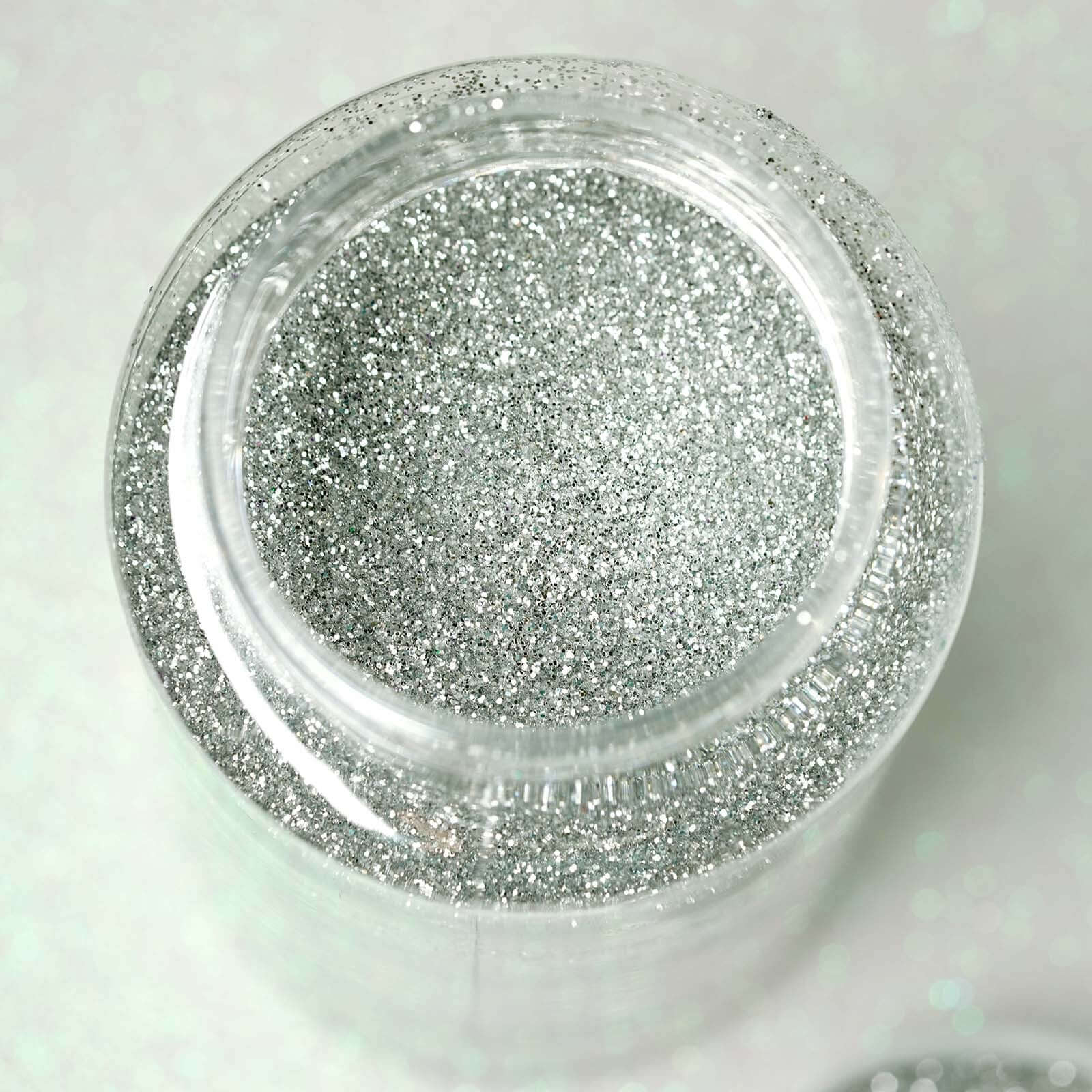 Extra Fine Glitter Bottle Silver - Nontoxic Gliiter Dust Powder for Fun DIY Projects Kids’ Crafts Resin Art & Festival Decor 1 lb