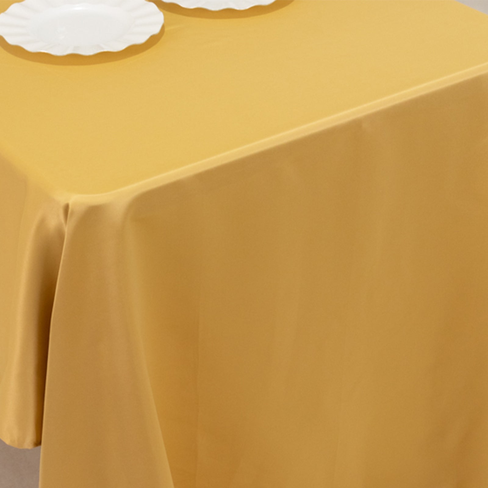 Lamour Satin 60x126 Rectangle Tablecloth Champagne - Soft & Silk-Like Table Cover