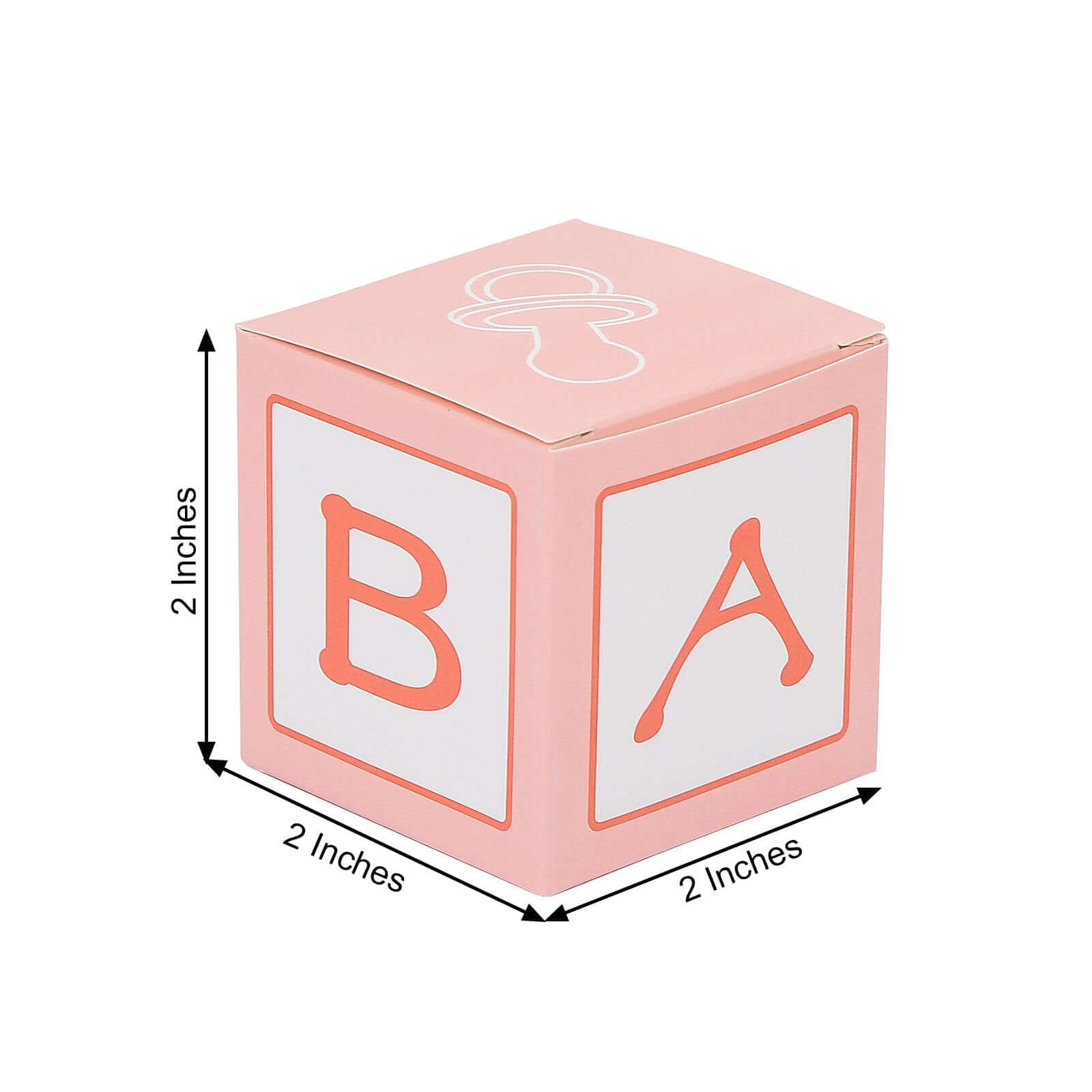 25 Pack 2 Pink Baby Shower Party Favor Candy Gift Boxes