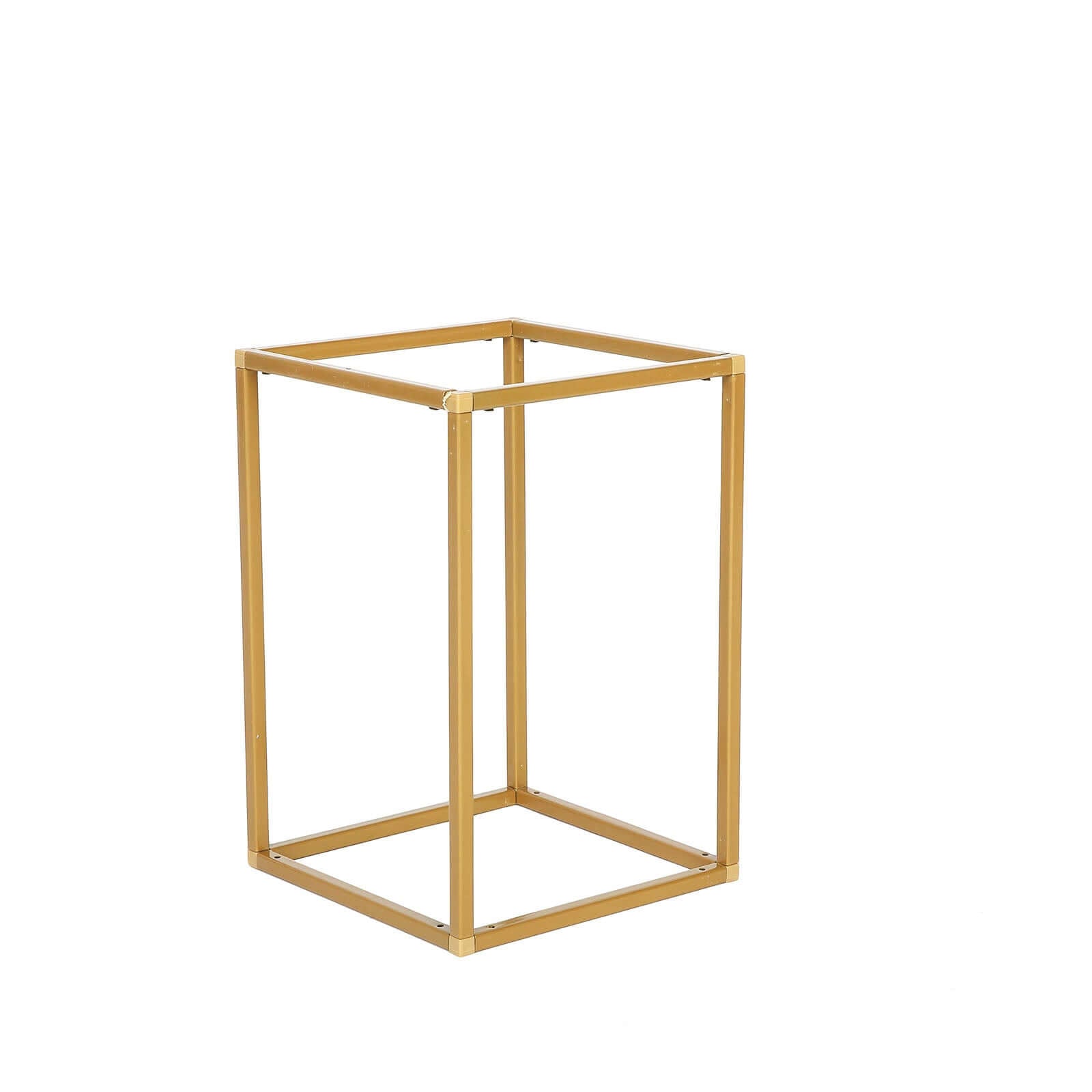 2-Pack Wedding Flower Stand Gold Metal Geometric Column Frame Rectangular - Versatile Floral Pedestal for Sophisticated Arrangements 12