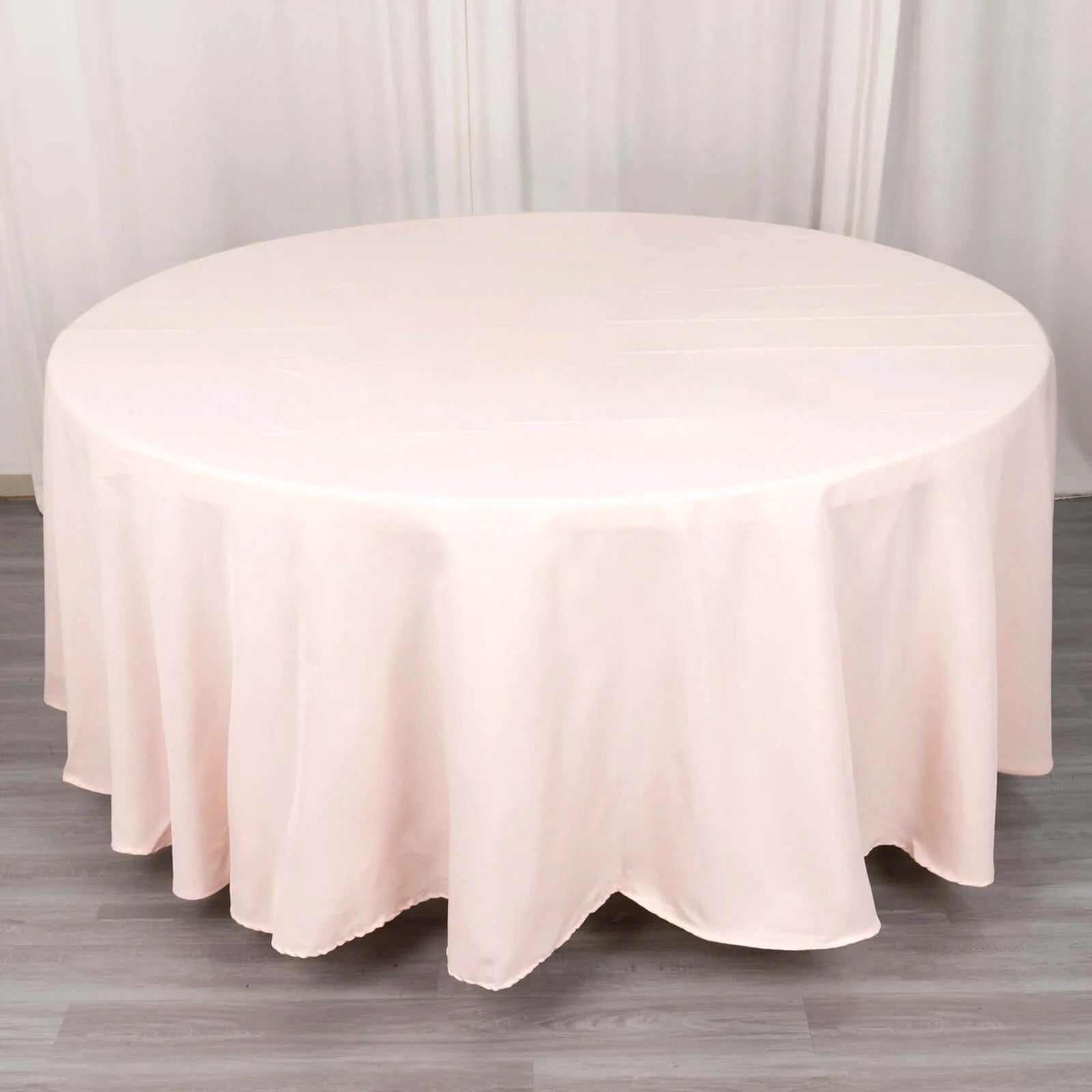 Premium Polyester 108 Round Tablecloth Blush - Wrinkle-Resistant 220GSM Table Cover