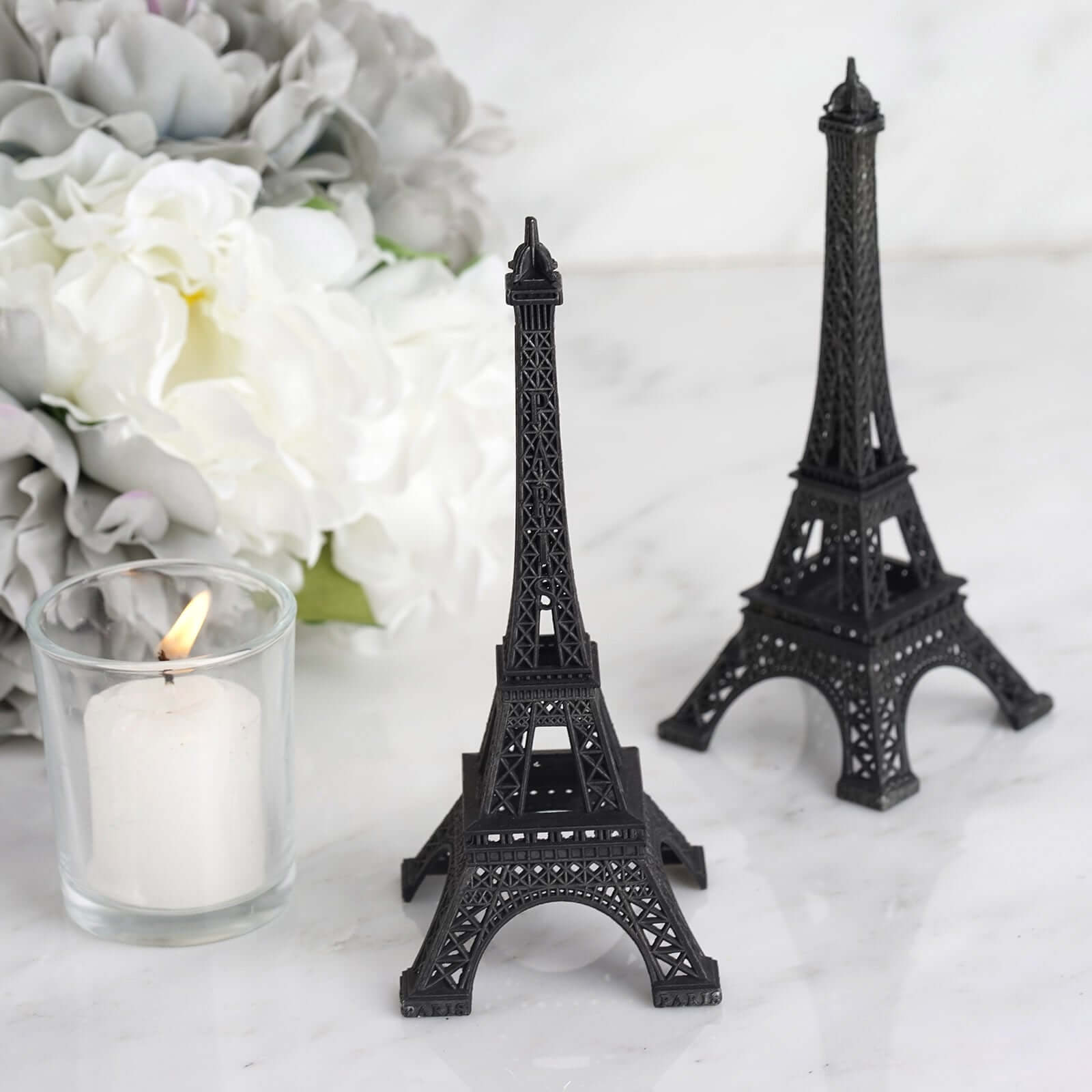 Eiffel Tower Table Centerpiece Metal Black - Stylish Decorative Cake Topper for Parties & Gatherings 6