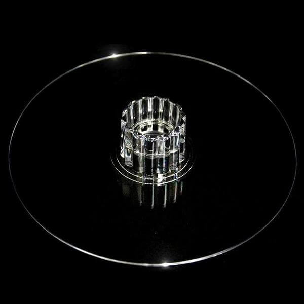 Acrylic Round DIY Cake Stand Plate Clear - Customized Tiered Dessert Display Holder for Treats Appetizers & Snacks 18