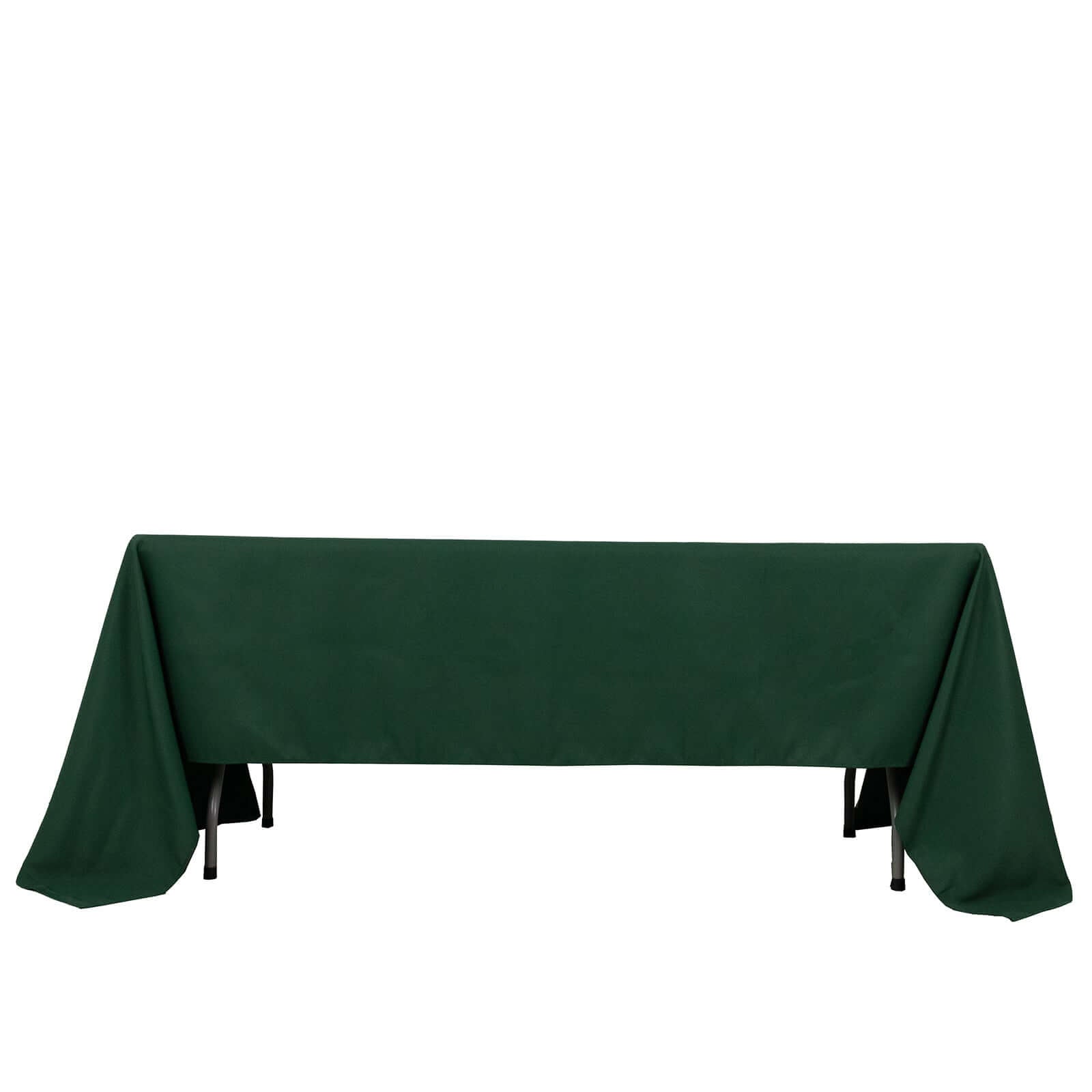 Premium Polyester 60x126 Rectangle Tablecloth Hunter Emerald Green - Stain-Resistant 220GSM Finish Table Cover