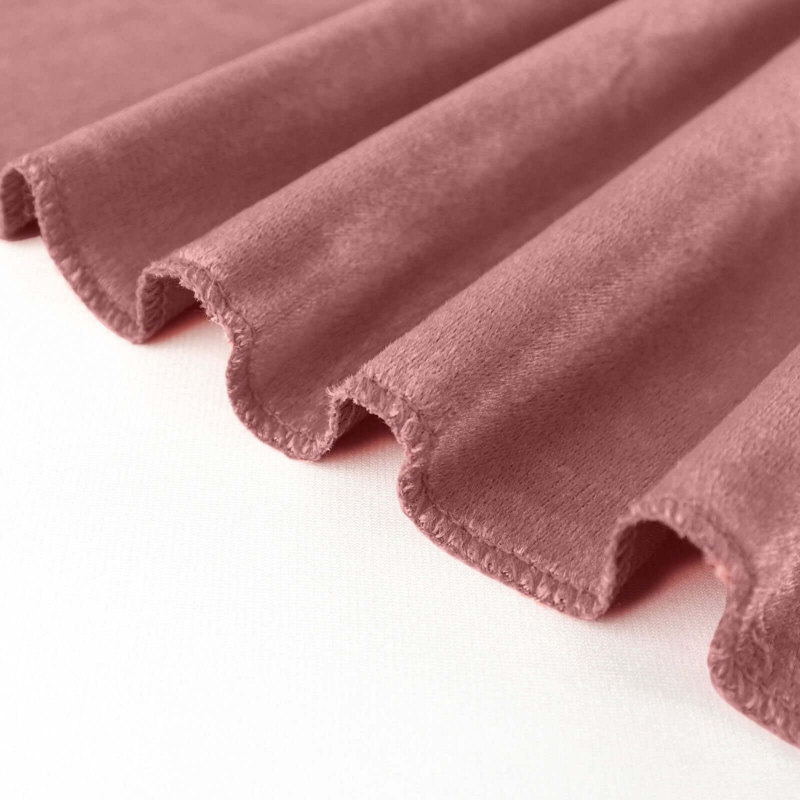 Premium Velvet 90x156 Rectangle Tablecloth Dusty Rose - Reusable Soft & Seamless Table Cover