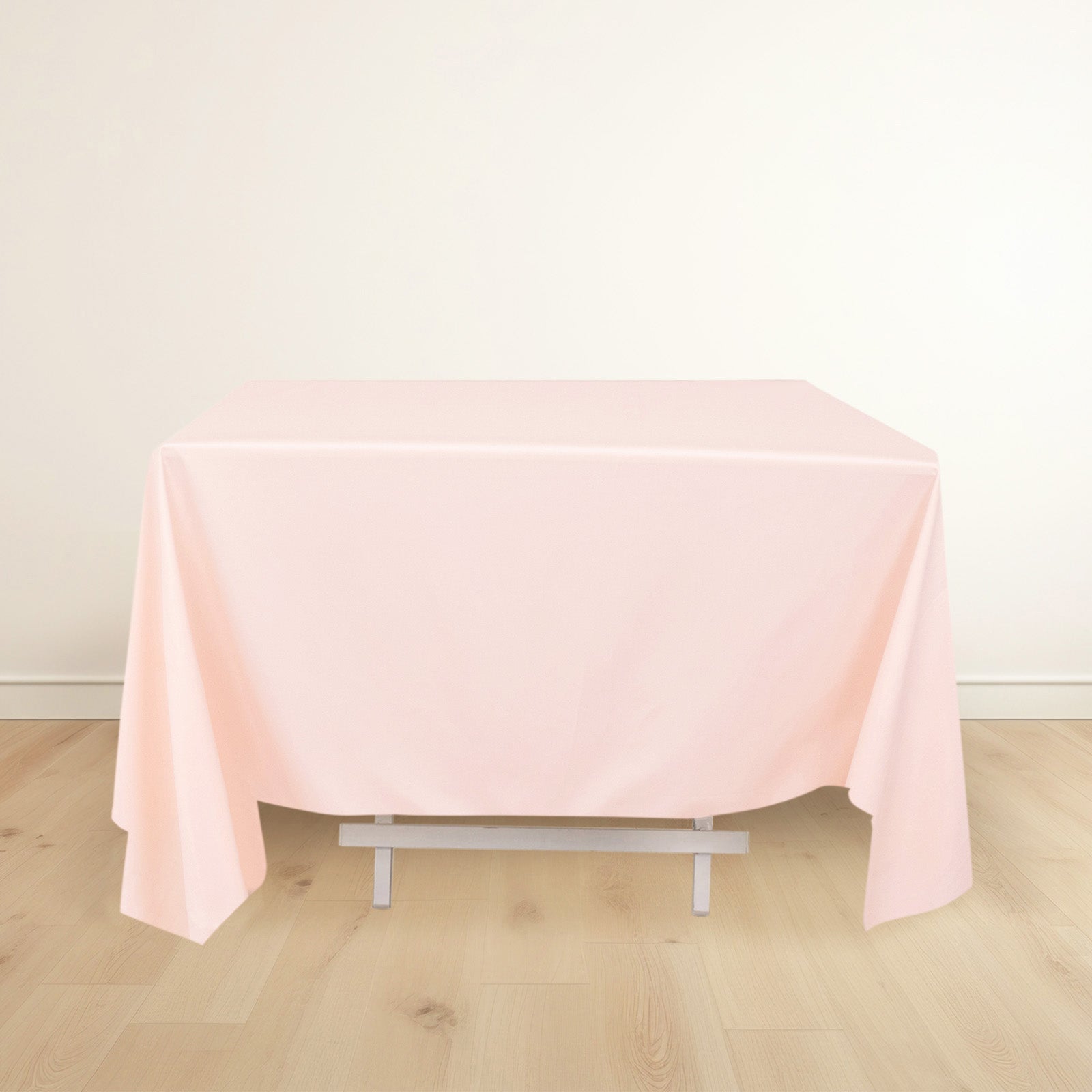 Premium Scuba Square 70x70 Tablecloth Blush - Wrinkle Free & Stain Resistant Table Cover