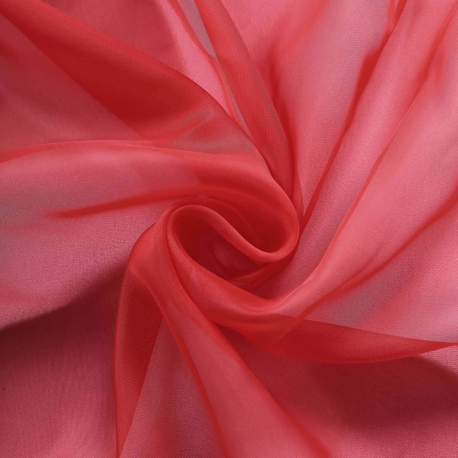 Premium Chiffon 6ft Table Runner Red - Flowy & Lightweight Table Decor