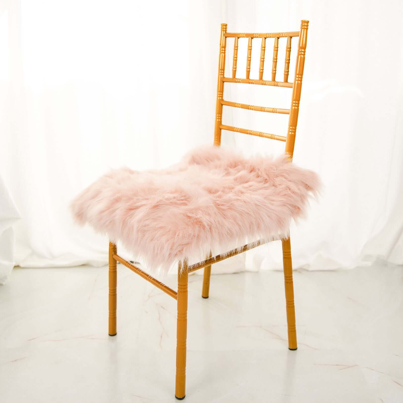 Faux Sheepskin 20 Cushion Cover with Soft Plush Finish Dusty Rose - Stylish Small Shag Area Rug for Events