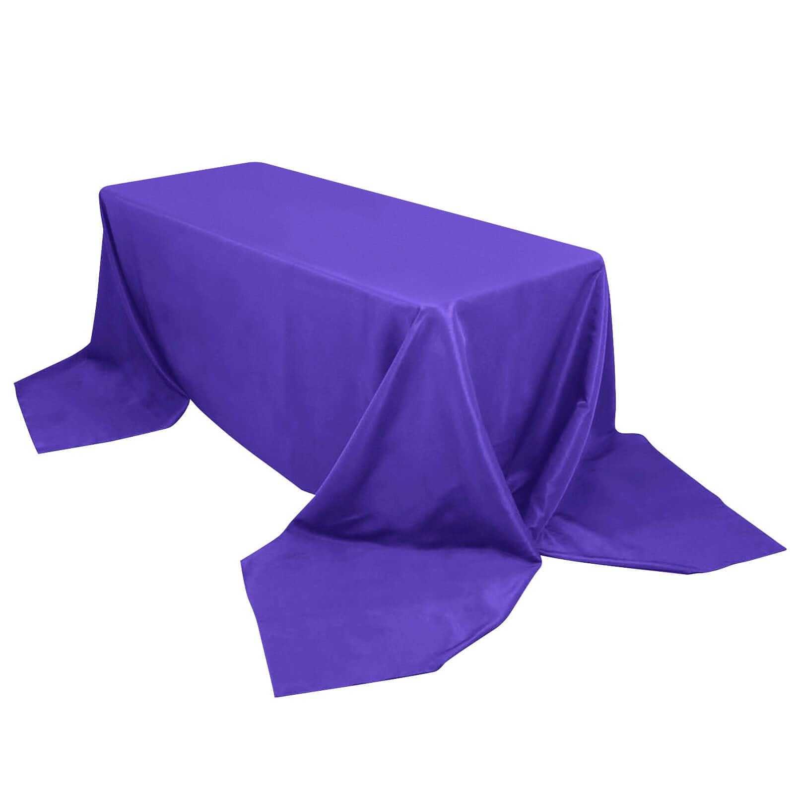 Premium Polyester 90x156 Rectangle Tablecloth Purple - Seamless 220GSM Stain-Resistant Table Cover