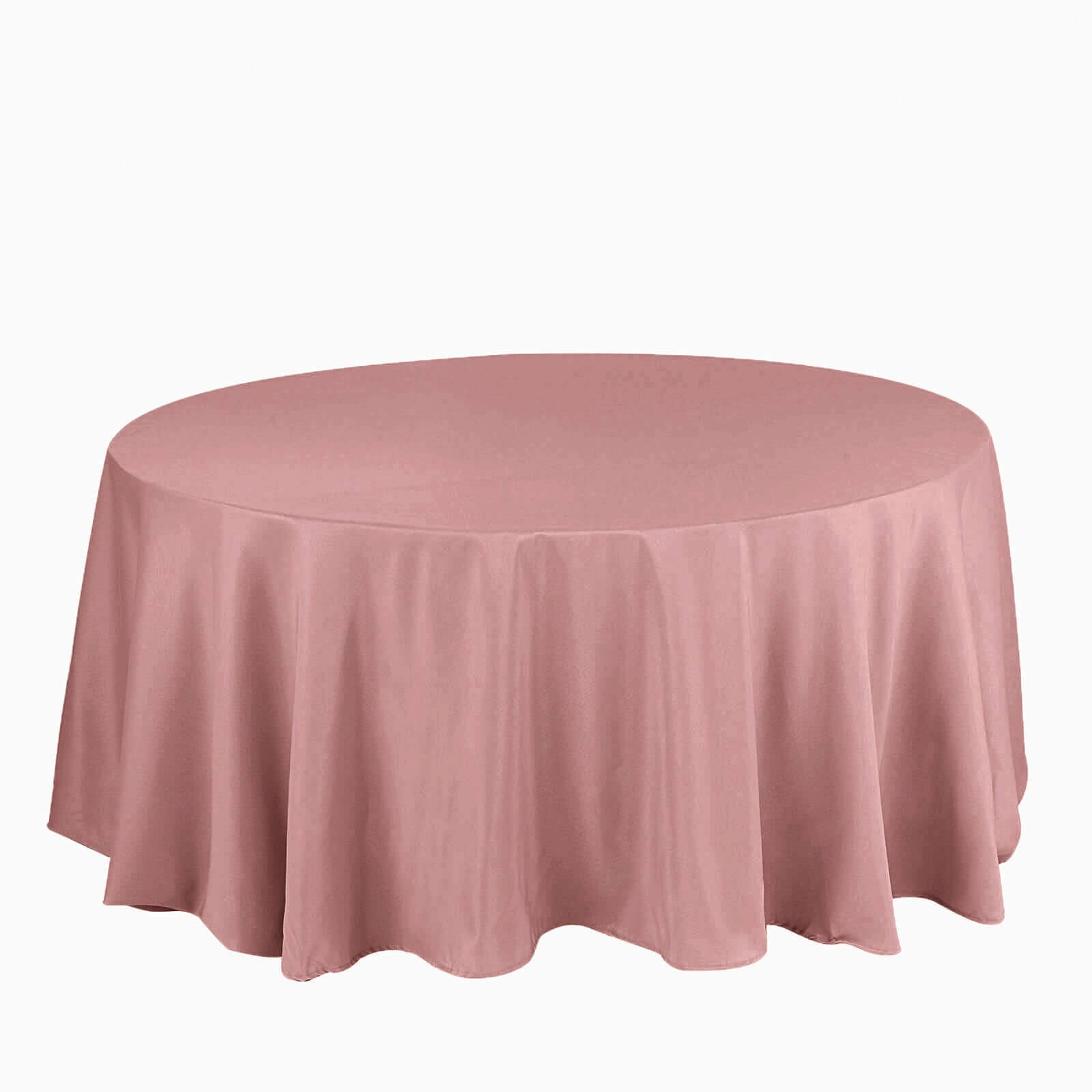 Polyester 132 Round Tablecloth Dusty Rose - Seamless Chic Table Cover