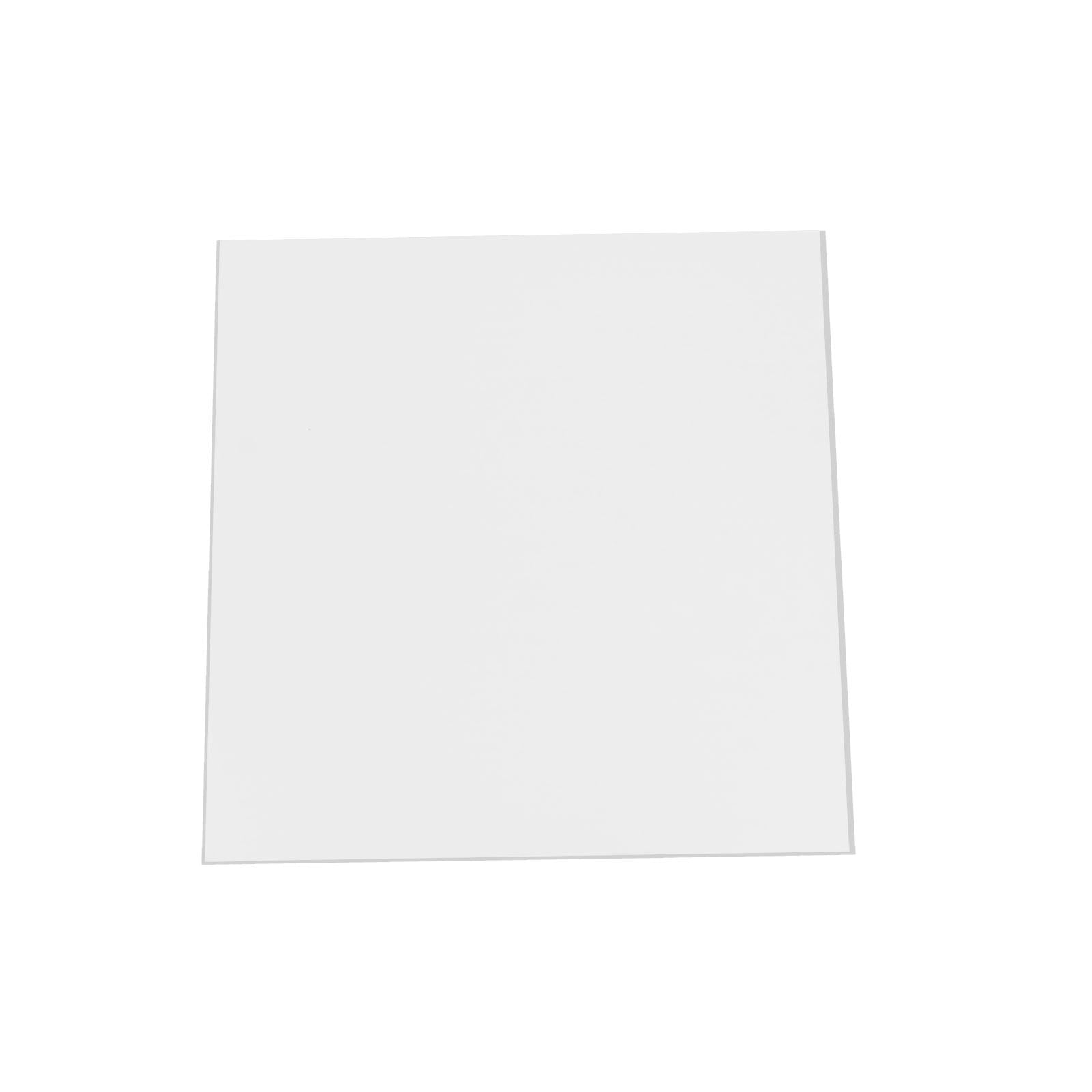 Set of 4 Acrylic Plexiglass Sheets Square Top Plates Assorted Sizes White - Protective Film Coating 3mm Thick