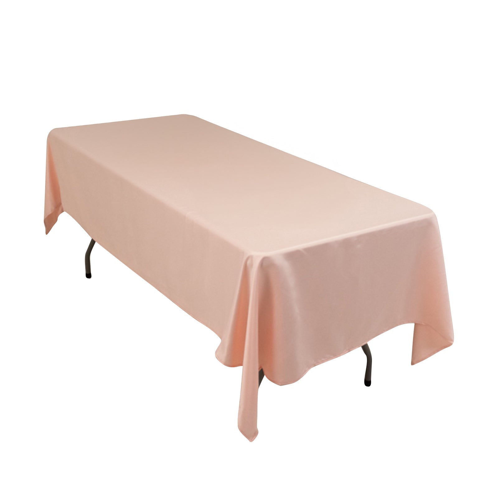 Lamour Satin 60x102 Rectangle Tablecloth Blush - Durable & Silky Soft Feel Table Cover