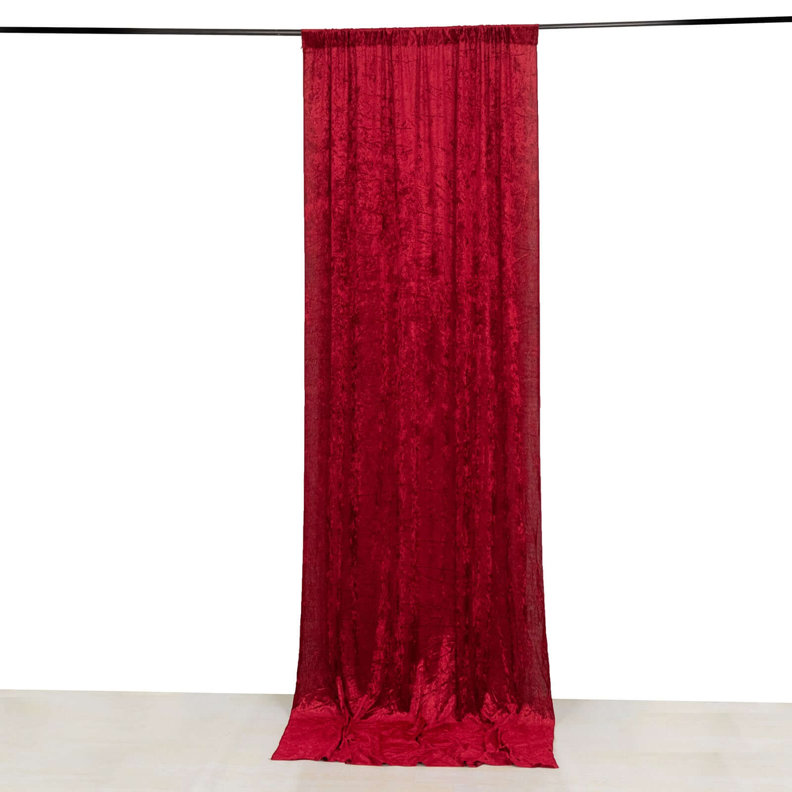 5ftx12ft Red Premium Smooth Velvet Event Curtain Drapes, Privacy Backdrop Event Panel with Rod Pocket