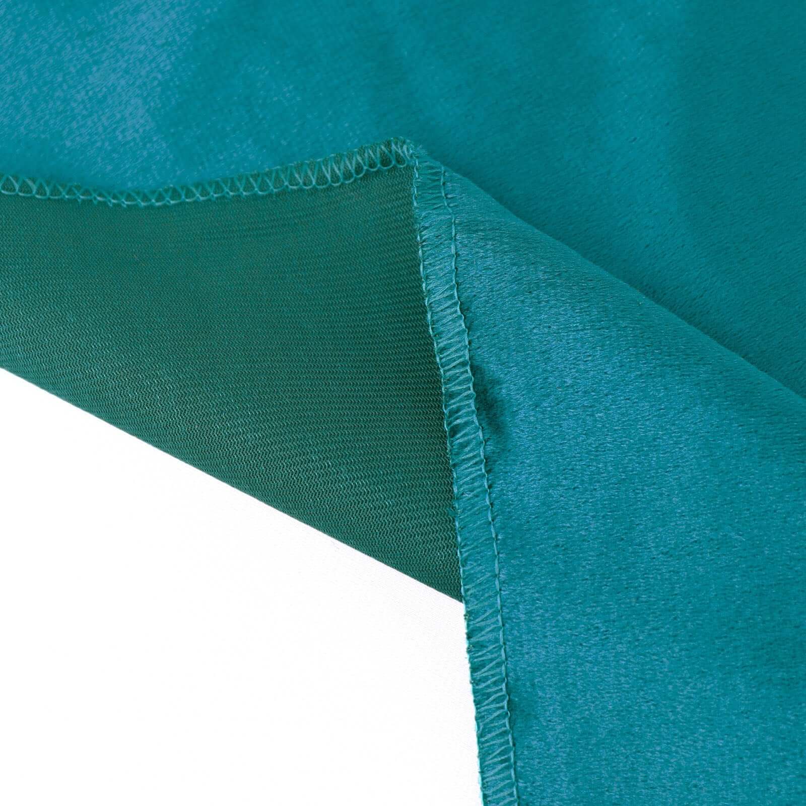 Premium Velvet 120 Round Tablecloth Peacock Teal - Reusable Soft & Seamless Table Cover