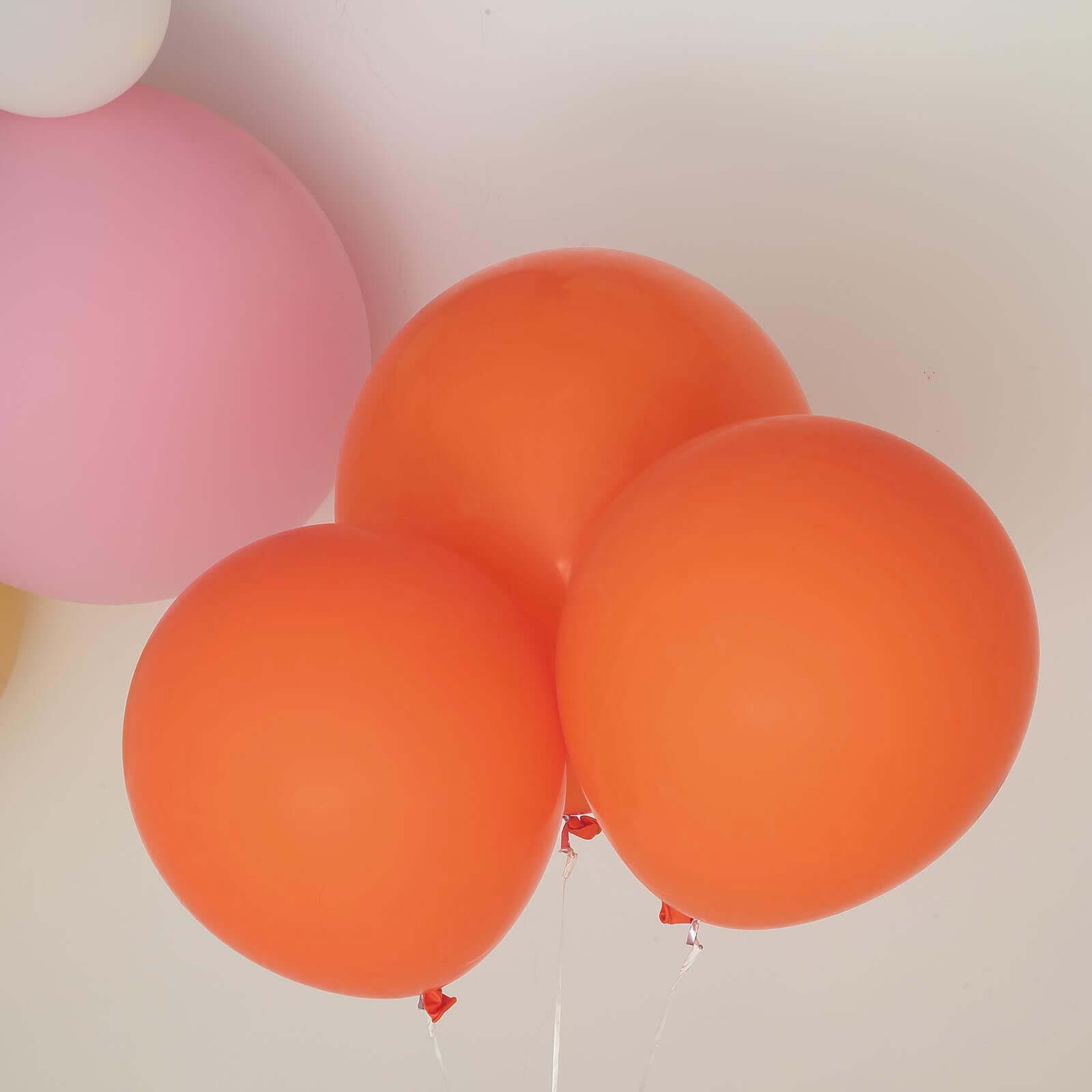 10 Pack 18 Matte Pastel Orange Helium or Air Latex Party Balloons