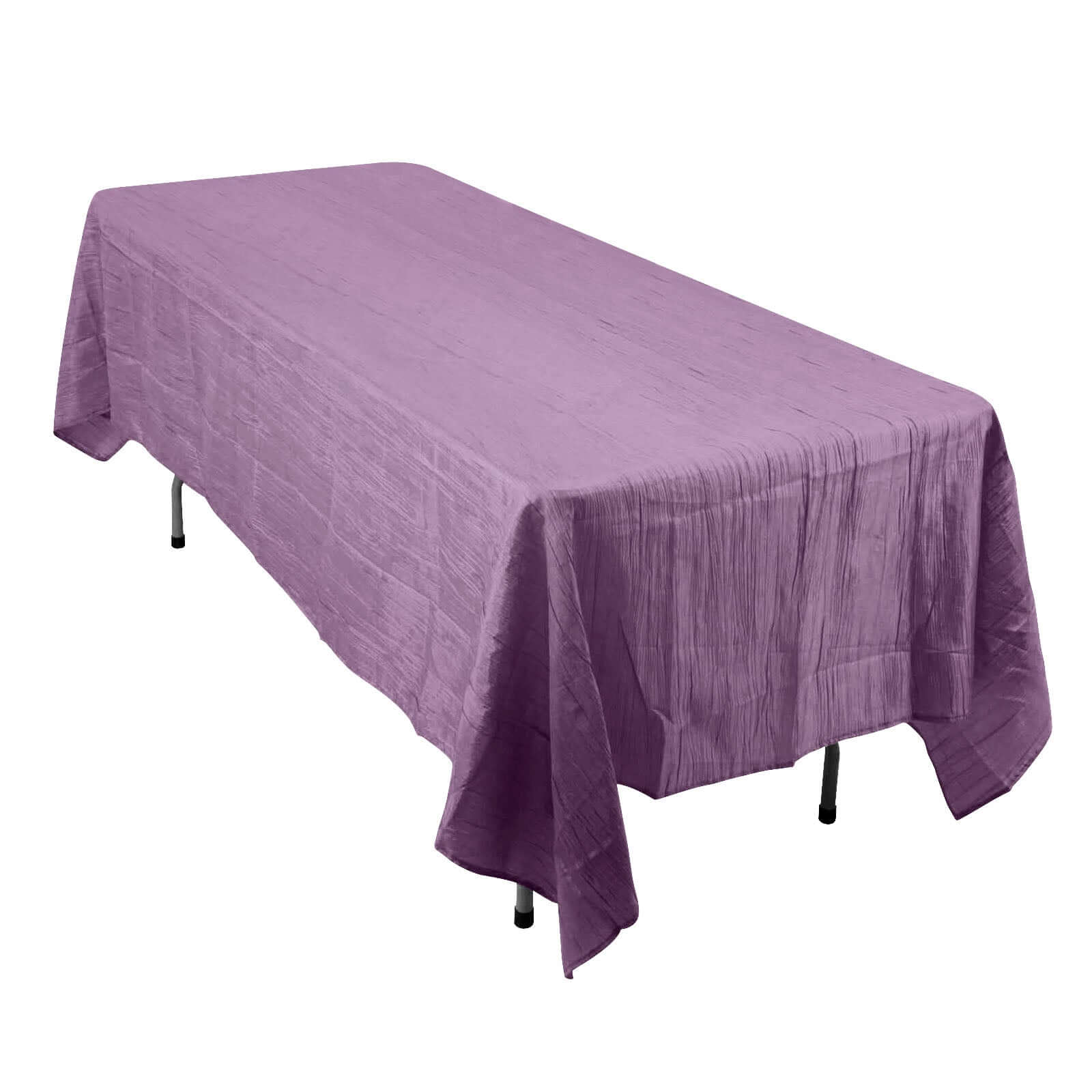 Taffeta 60x102 Rectangle Tablecloth Violet Amethyst - Accordion Crinkle Table Cover