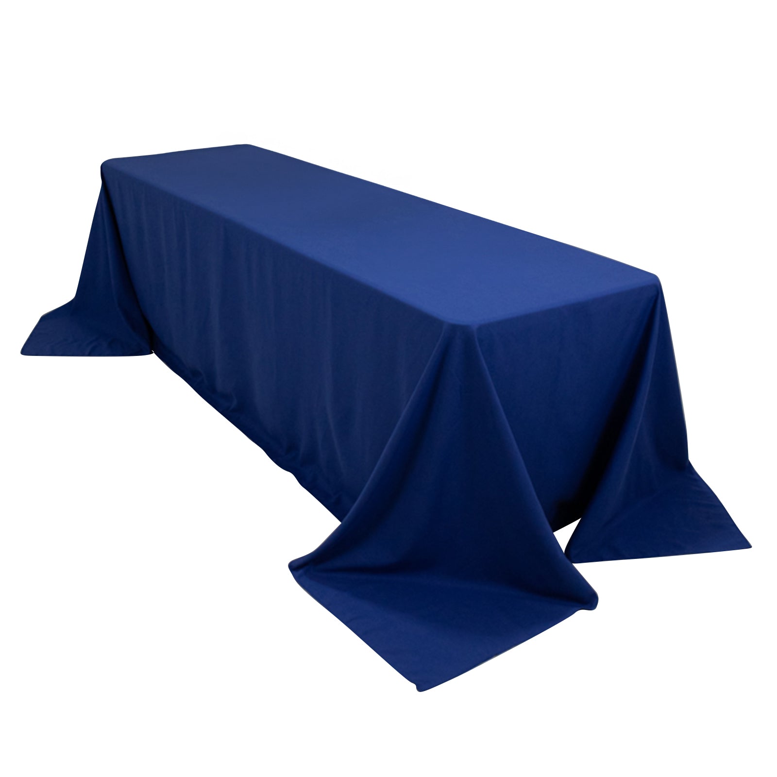 Cotton Blend 90x156 Rectangle Tablecloth Royal Blue - Seamless Wrinkle-Resistant Table Cover