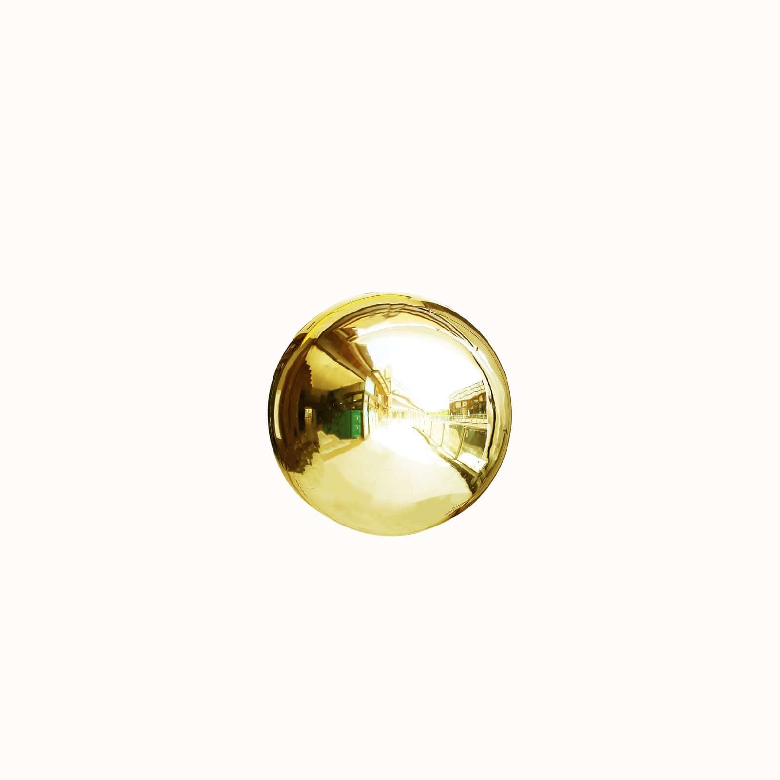 Gazing Globe Mirror Ball Reflective Hollow Stainless Steel Gold Sphere - Decorative Garden Display Piece 16