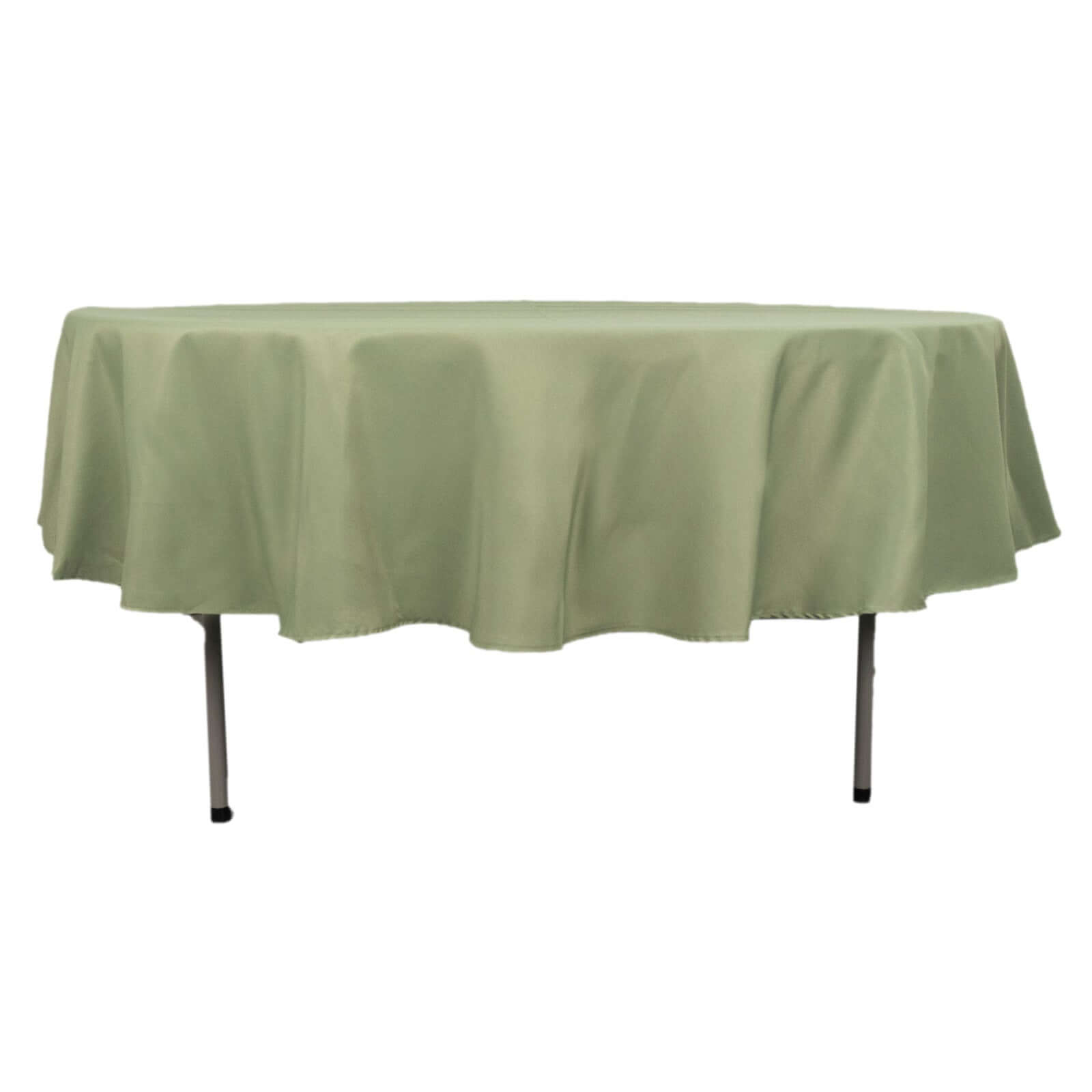 Premium Polyester 90 Round Tablecloth Dusty Sage Green - Stain and Wrinkle-Resistant Design with 220GSM Thickness Table Cover