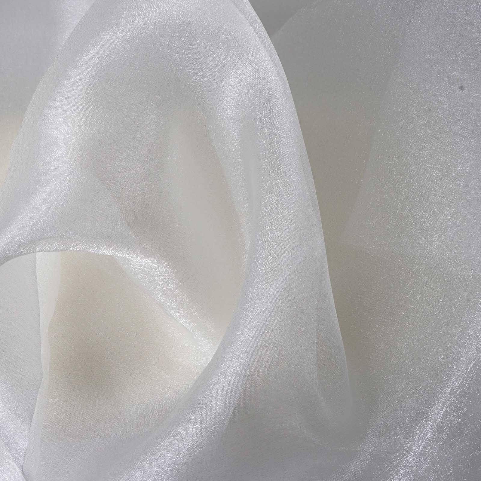 54x10yd Ivory Solid Sheer Chiffon Fabric Bolt, DIY Voile Drapery Fabric