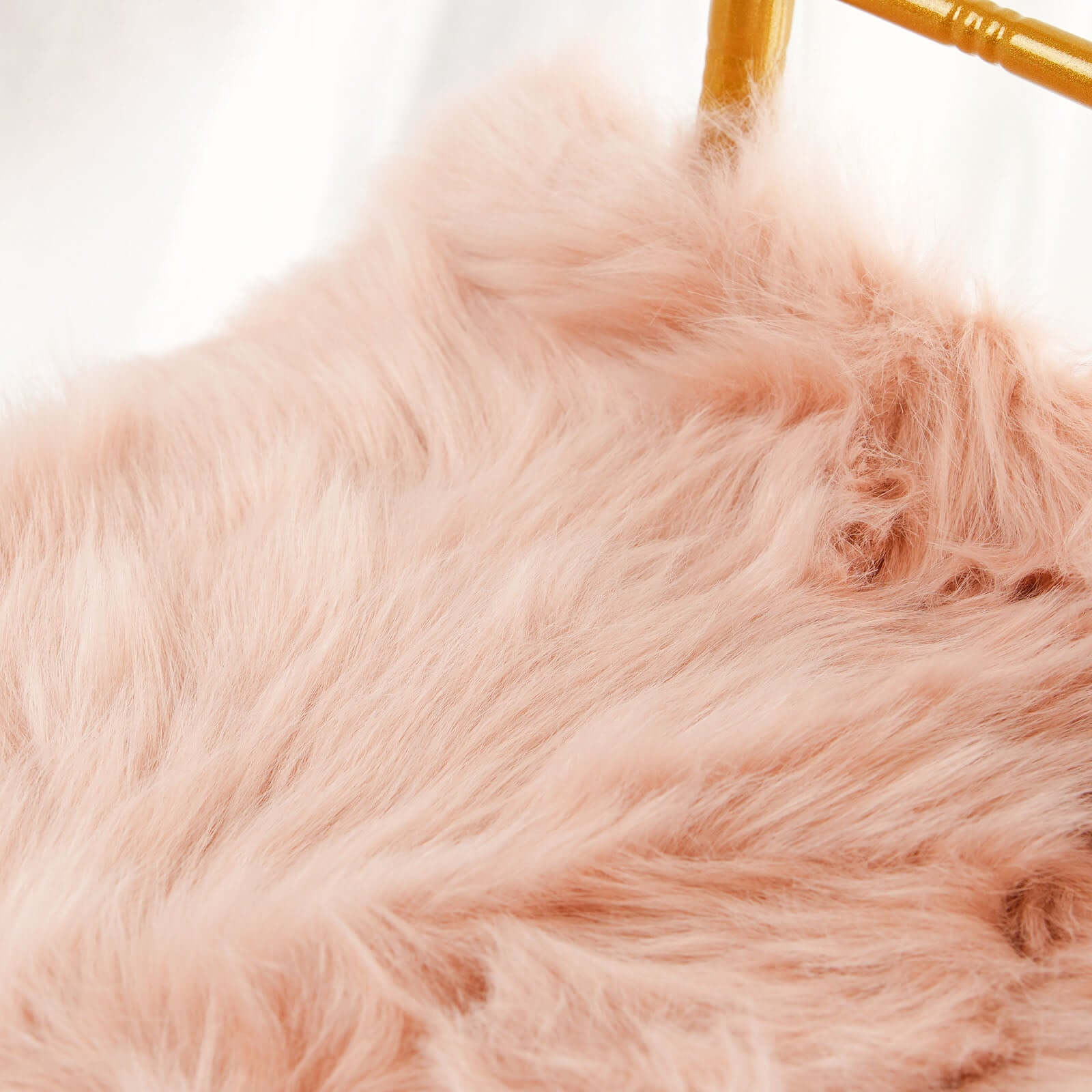 Faux Sheepskin 20 Cushion Cover with Soft Plush Finish Dusty Rose - Stylish Small Shag Area Rug for Events