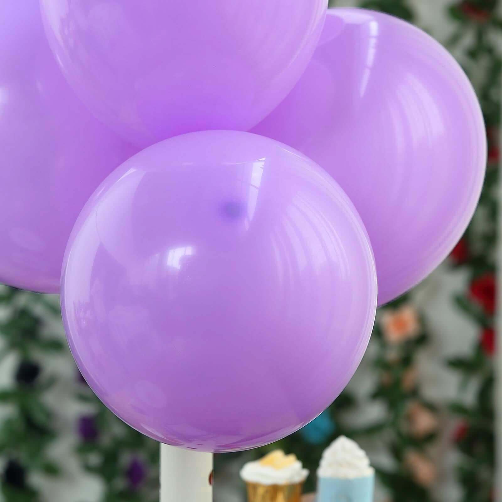 25 Pack 12 Matte Pastel Purple Helium or Air Latex Party Balloons