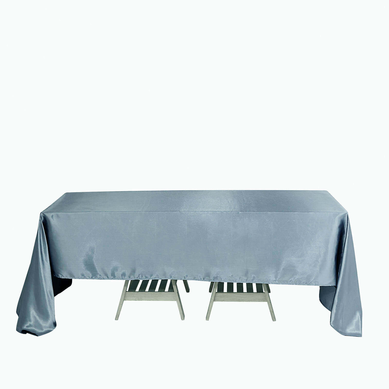 Satin Rectangular 60x126 Tablecloth Dusty Blue - Smooth and Lustrous Table Cover