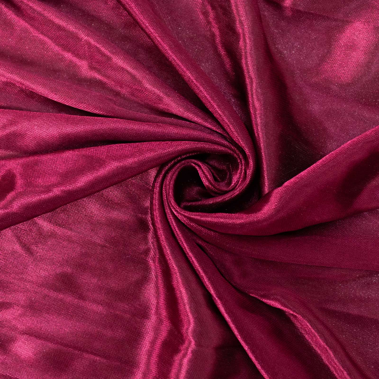 10ftx10ft Burgundy Double Drape Pleated Satin Event Curtain Drapes, Glossy Photo Backdrop Event Panel