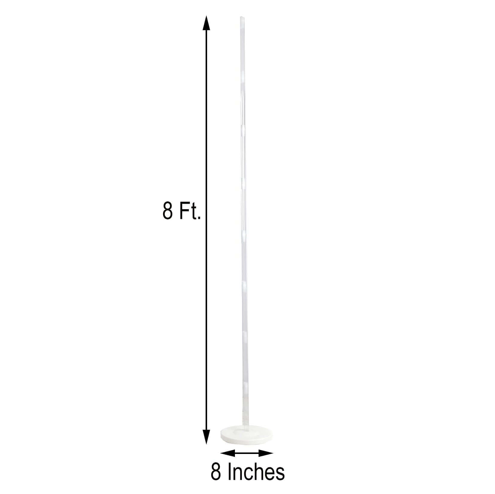 2 Pack White Balloon Column Stand Kit, 8ft Balloon Towers