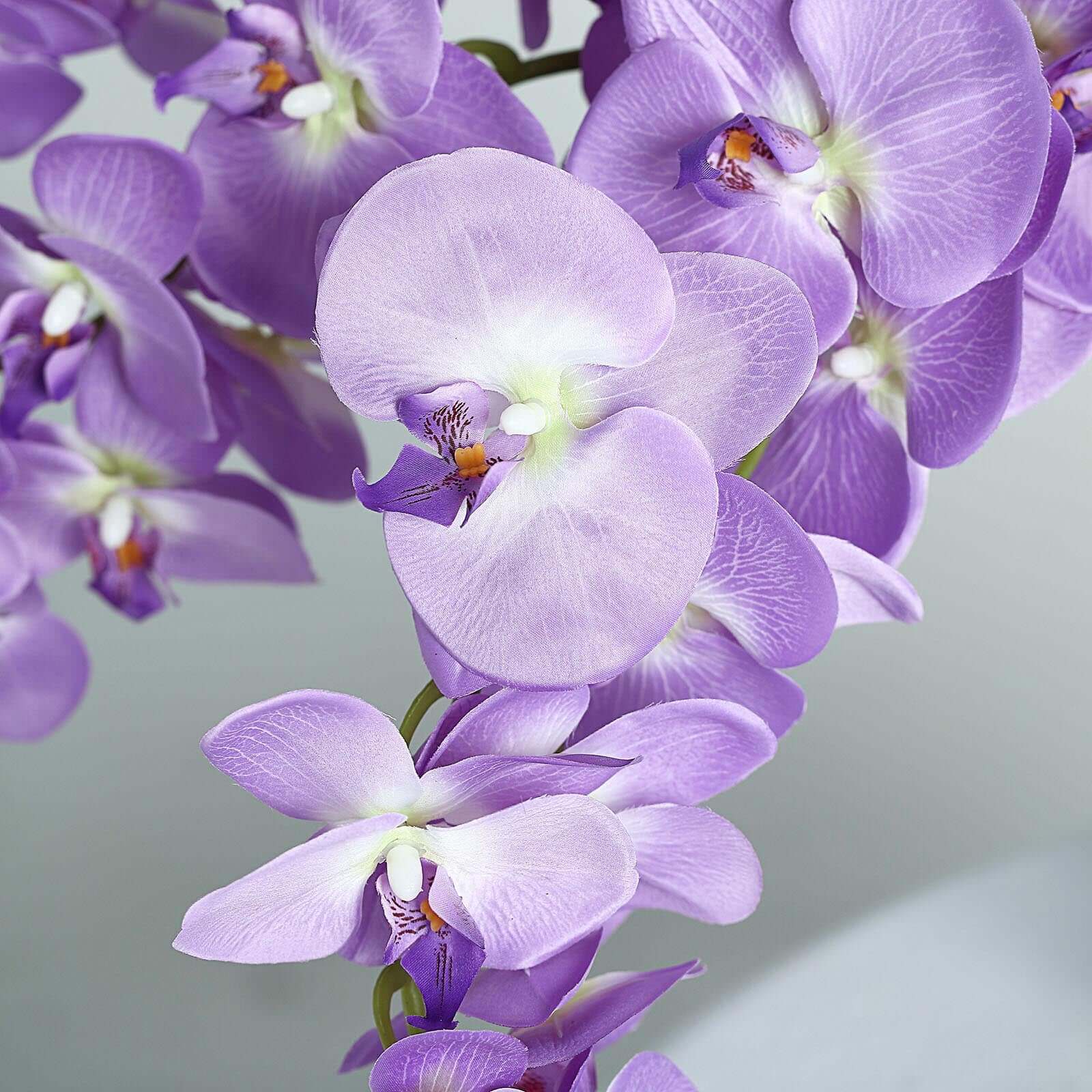 2 Stems 40 Tall Lavender Lilac Artificial Silk Orchid Flower Bouquets