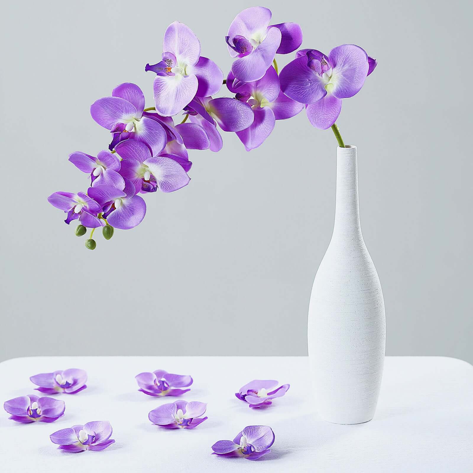 20 Silk Artificial Orchids Flower Heads Lavender Lilac - Versatile Floral Accents for DIY Floral Arrangements Corsages & Event Decor 4