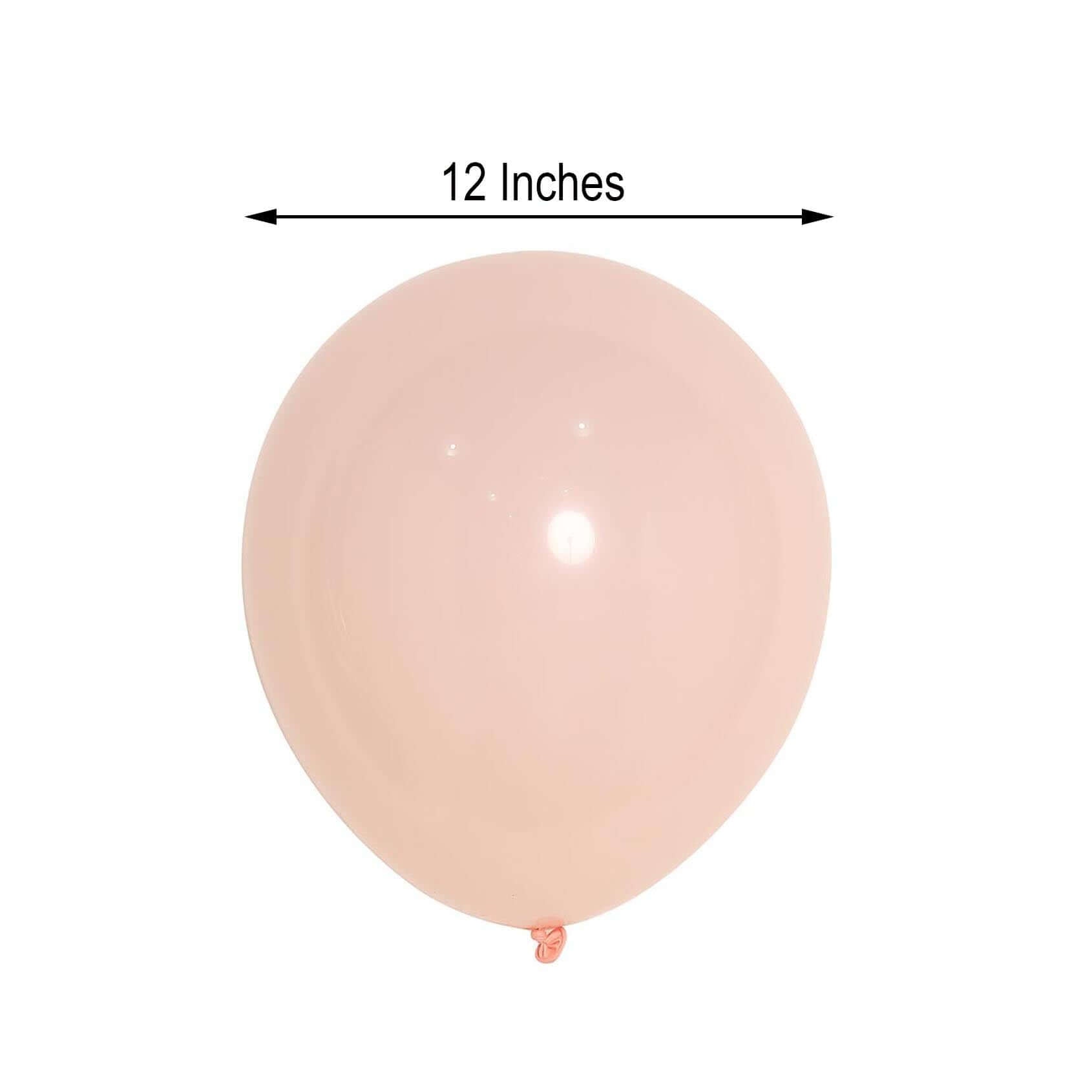 25 Pack 12 Matte Pastel Blush Helium or Air Latex Party Balloons