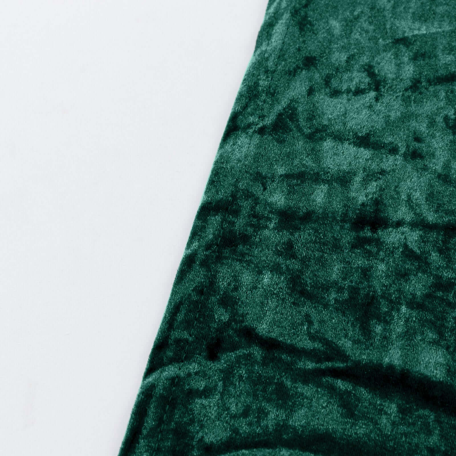 Crushed Velvet Fitted Rectangular 6ft Table Cover Hunter Emerald Green - Wrinkle-Free Stretchy Tablecloth