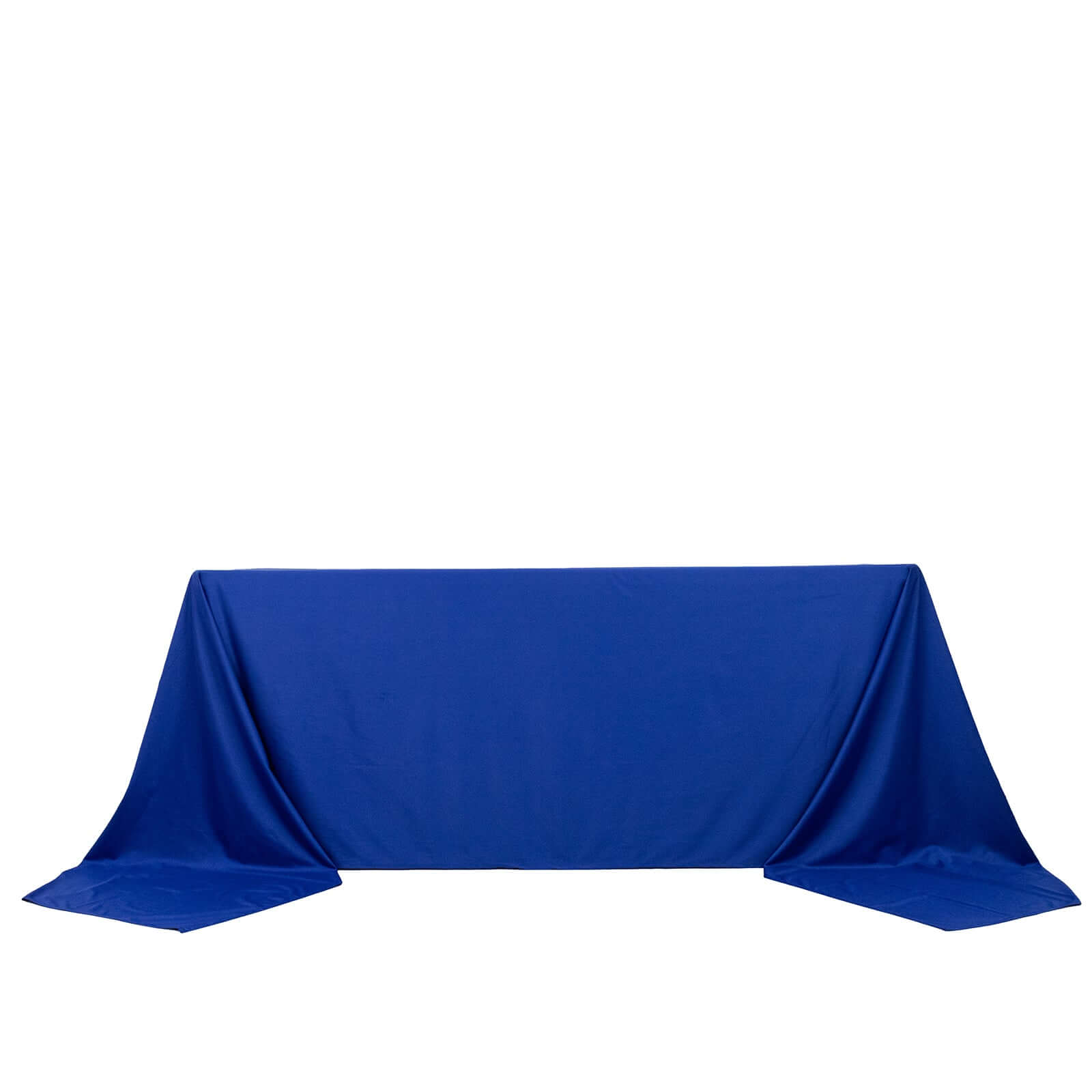 Premium Scuba Rectangular 90x156 Tablecloth Royal Blue - Wrinkle Free, Stain Resistant & Seamless Table Cover