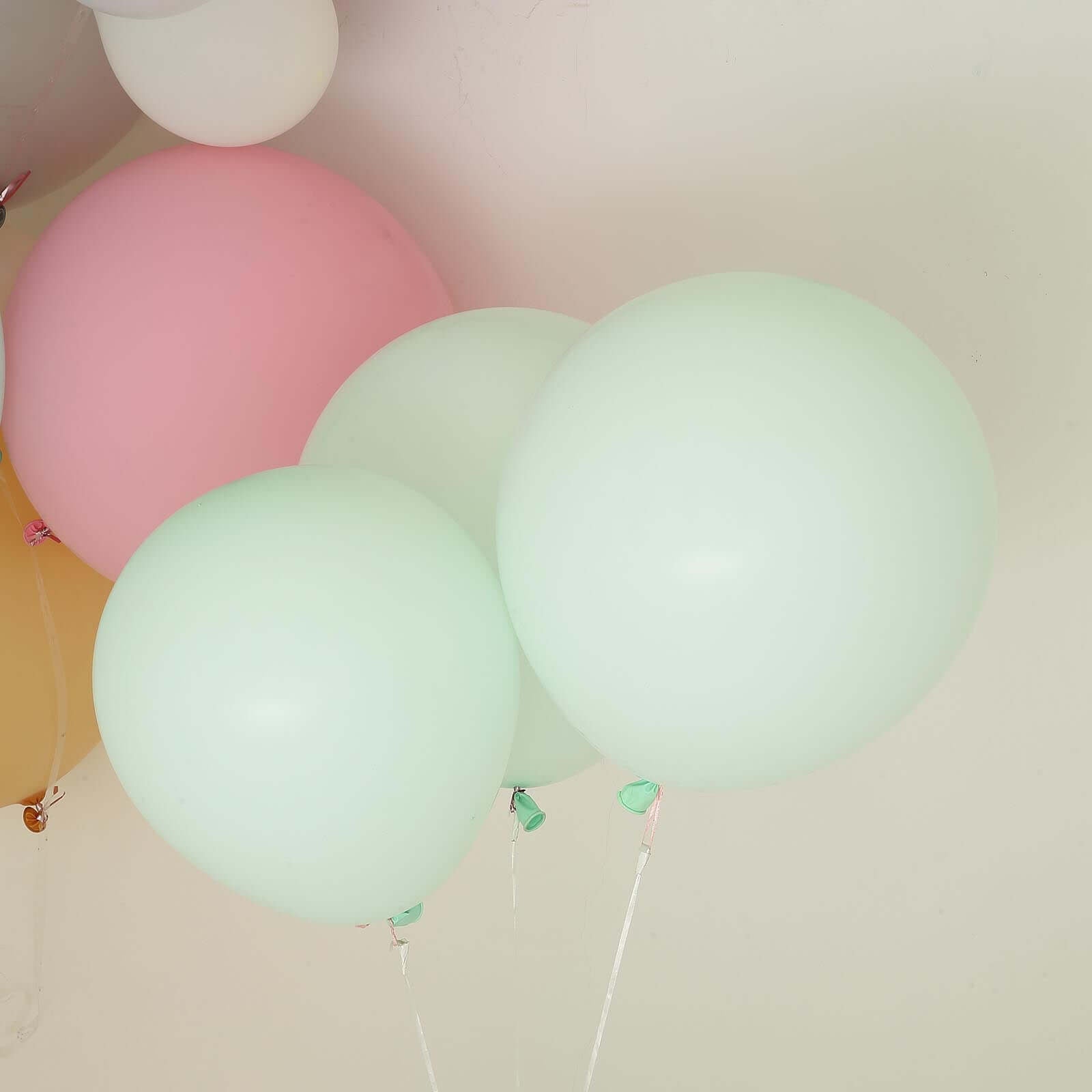 10 Pack 18 Matte Pastel Mint Helium or Air Latex Party Balloons