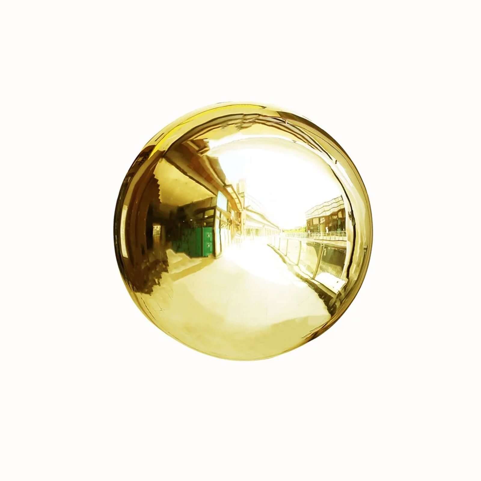 Gazing Globe Mirror Ball Reflective Hollow Stainless Steel Gold Sphere - Decorative Garden Display Piece 16