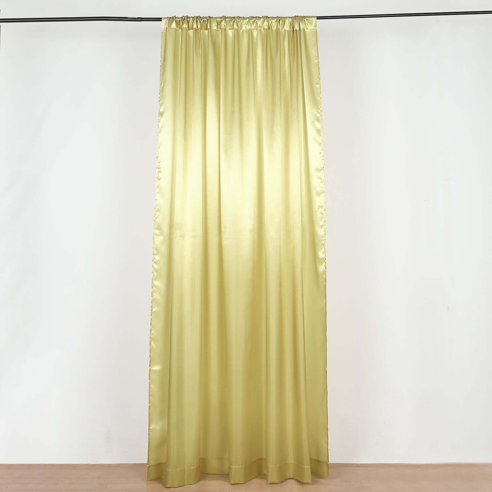 8ftx10ft Champagne Satin Event Curtain Drapes, Backdrop Event Panel