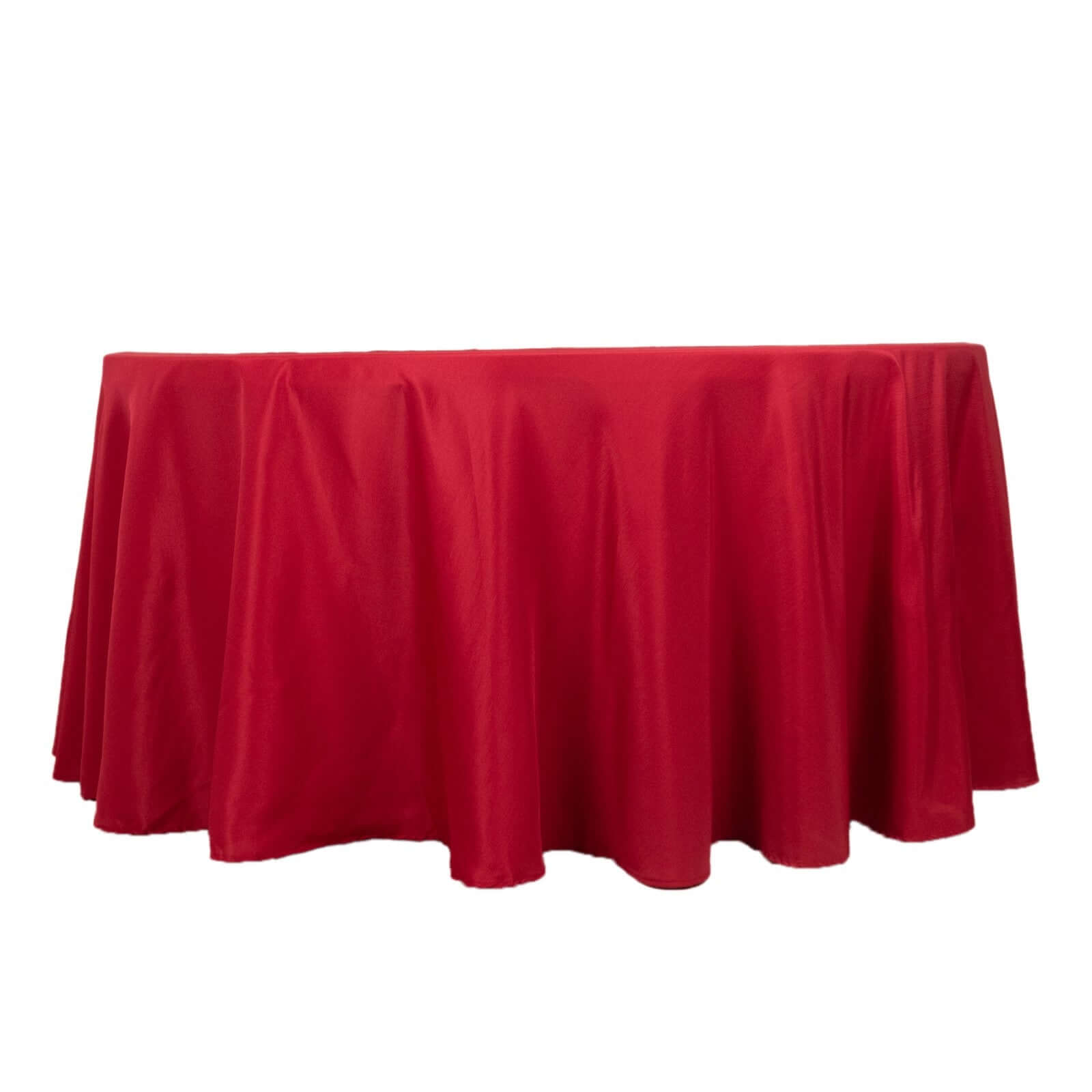 Polyester 120 Round Tablecloth Wine - Seamless Wrinkle-Resistant Table Cover