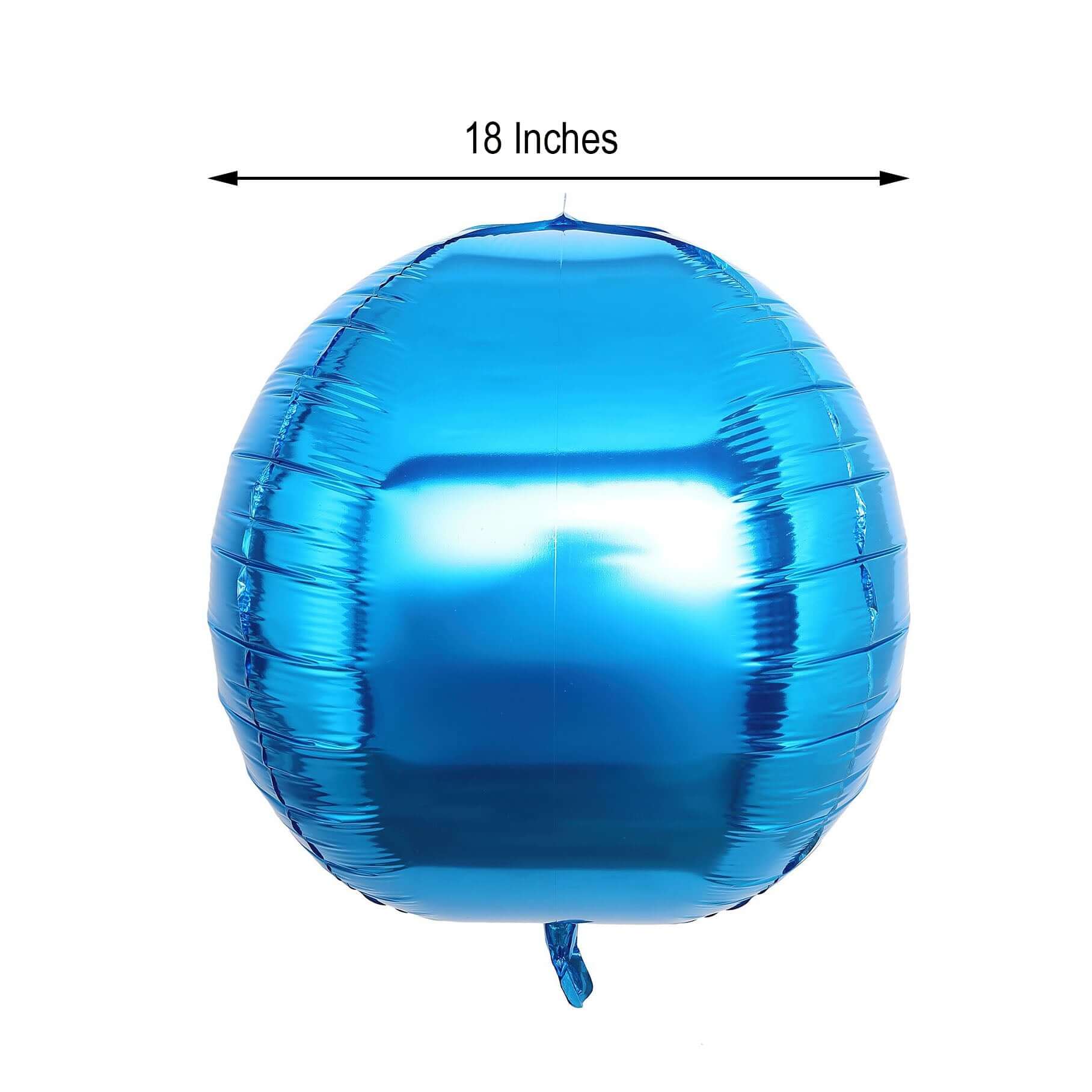 2 Pack 18 4D Royal Blue Sphere Mylar Foil Helium or Air Balloons