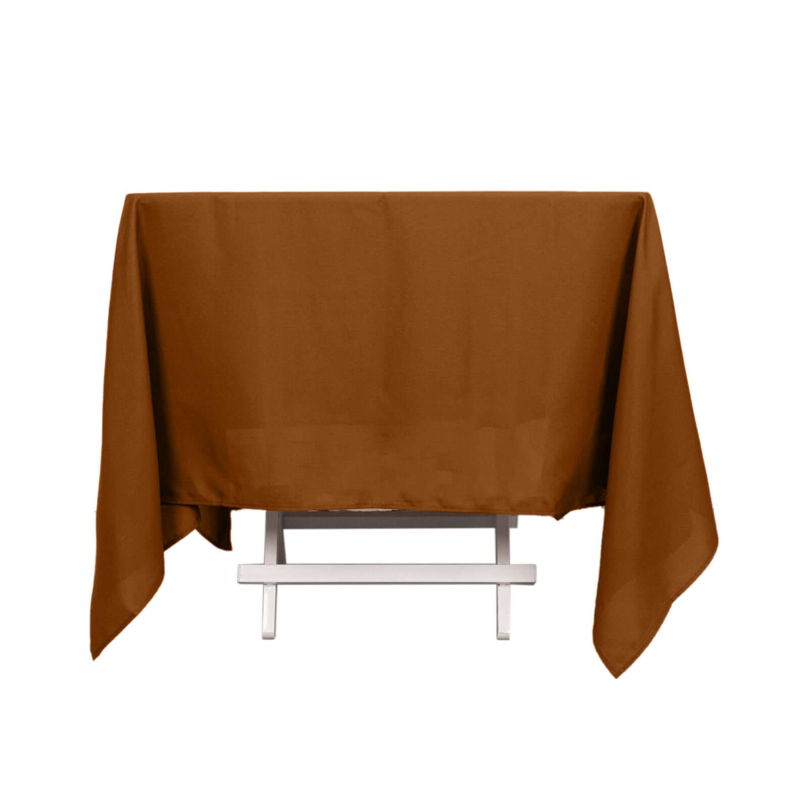 Polyester Square 70x70 Tablecloth Cinnamon Brown - Wrinkle-Resistant & Durable Table Cover